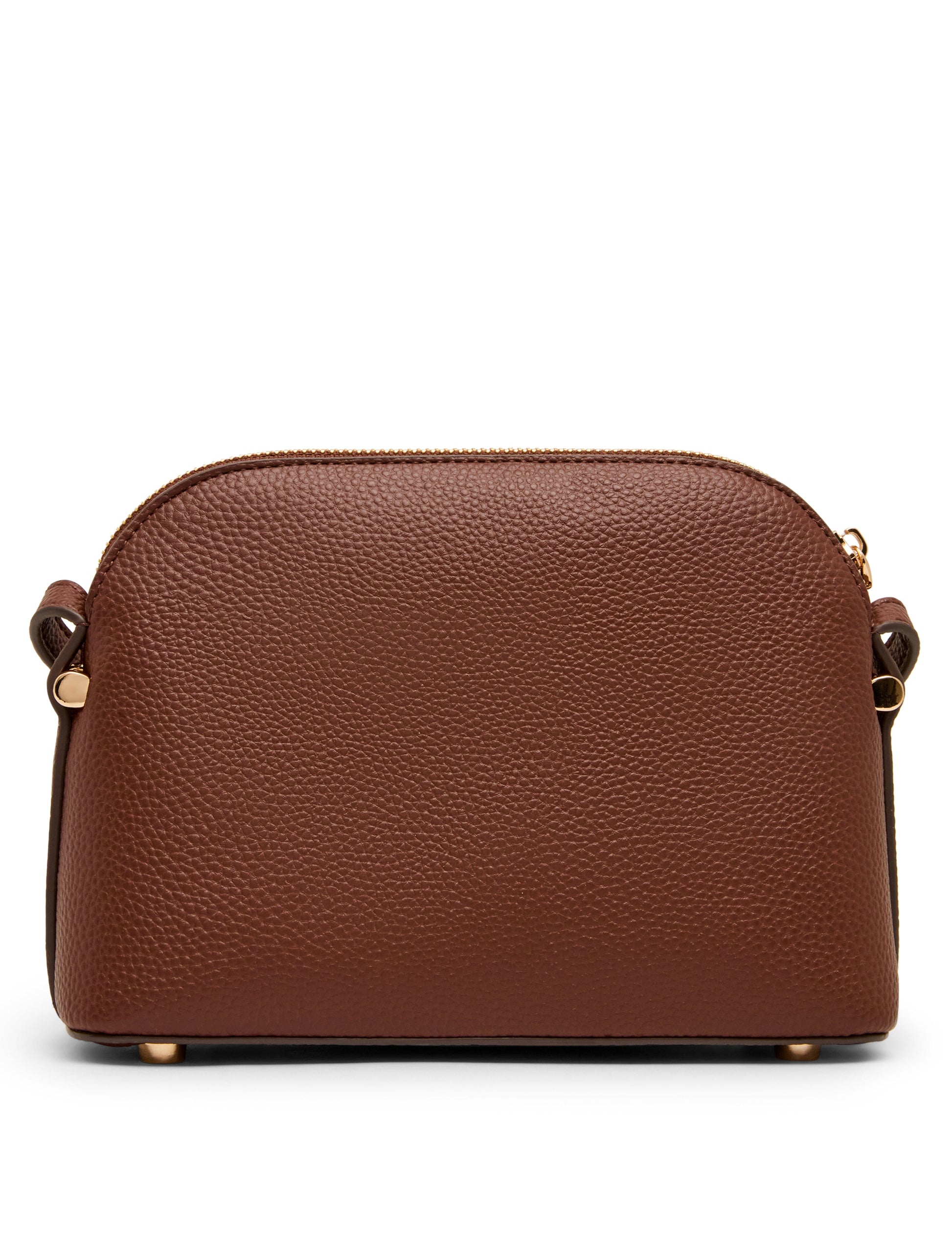 Anne Klein Dome Crossbody Bag with Detachable Card Case in Walnut