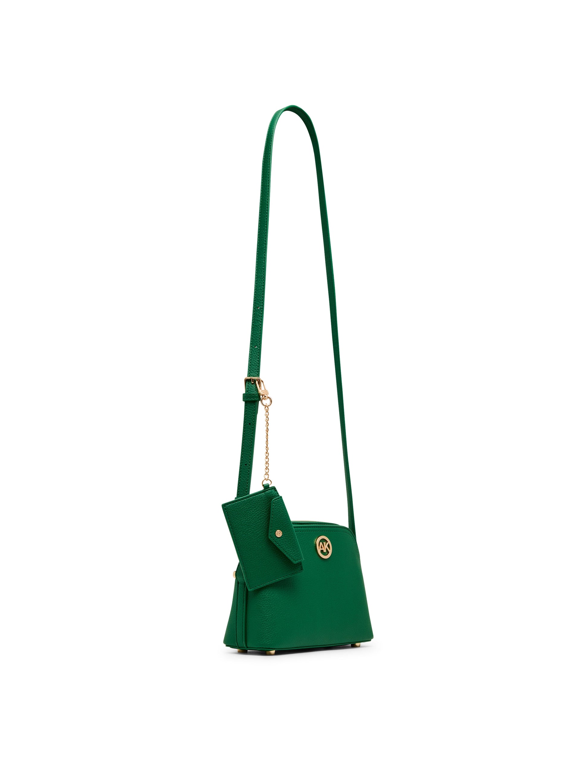 Anne Klein Dome Crossbody Bag with Detachable Card Case in Palm Leaf