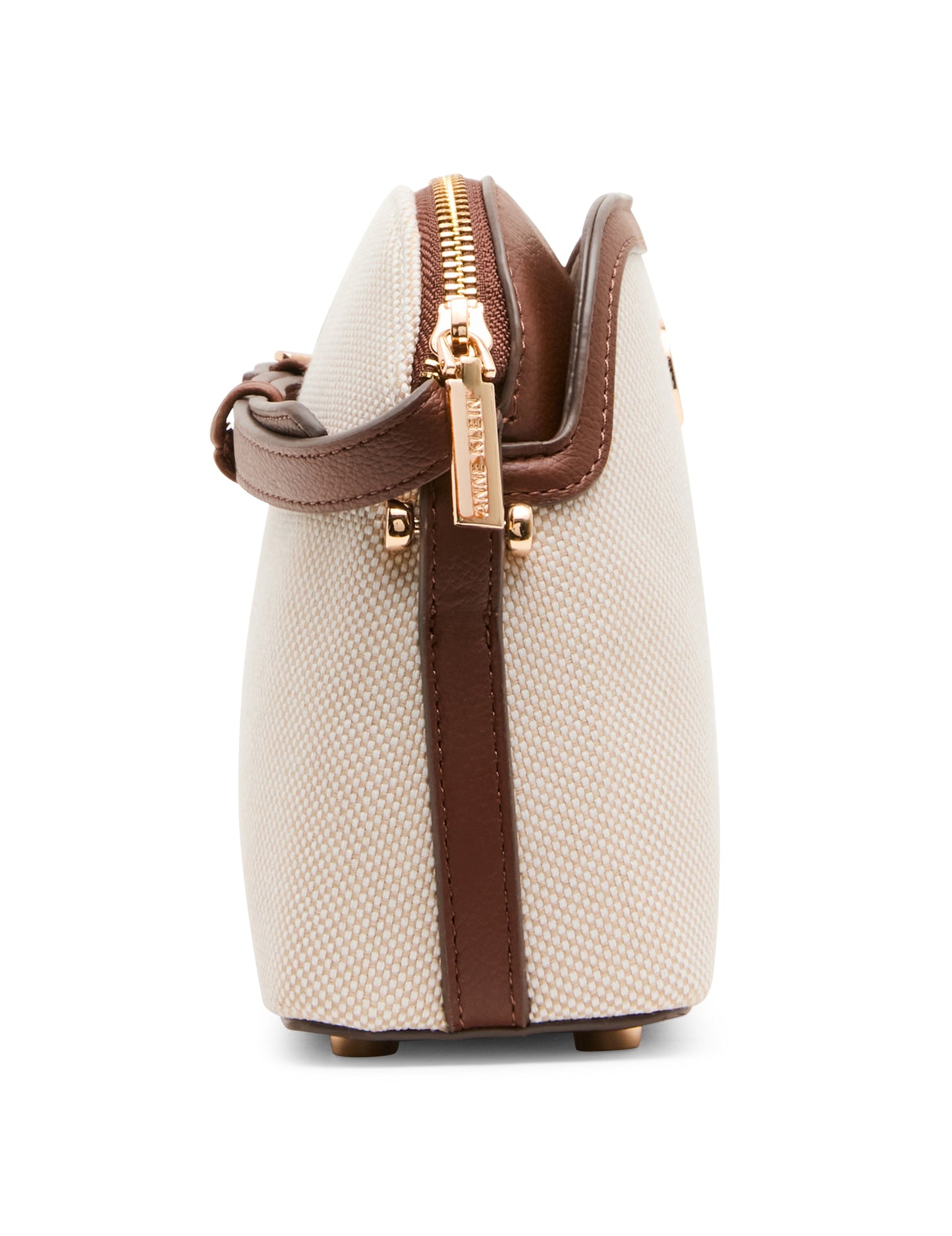 Anne Klein Dome Crossbody Bag with Detachable Card Case in Natural / Walnut | Ann