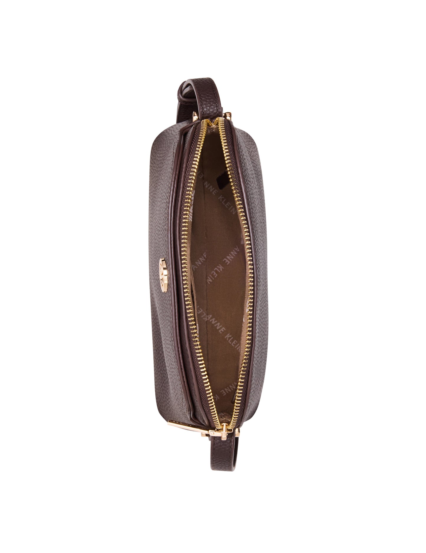 Anne Klein Dome Crossbody Bag with Detachable Card Case in Espresso