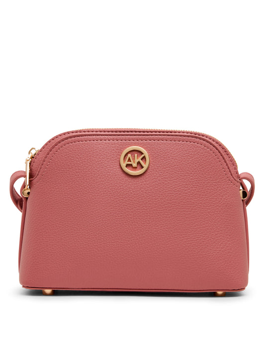 Anne Klein Dome Crossbody Bag with Detachable Card Case in Canyon Rose | Anne Kle