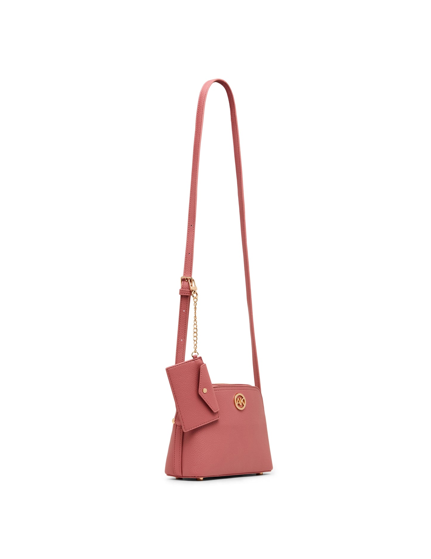 Anne Klein Dome Crossbody Bag with Detachable Card Case in Canyon Rose | Anne Kle