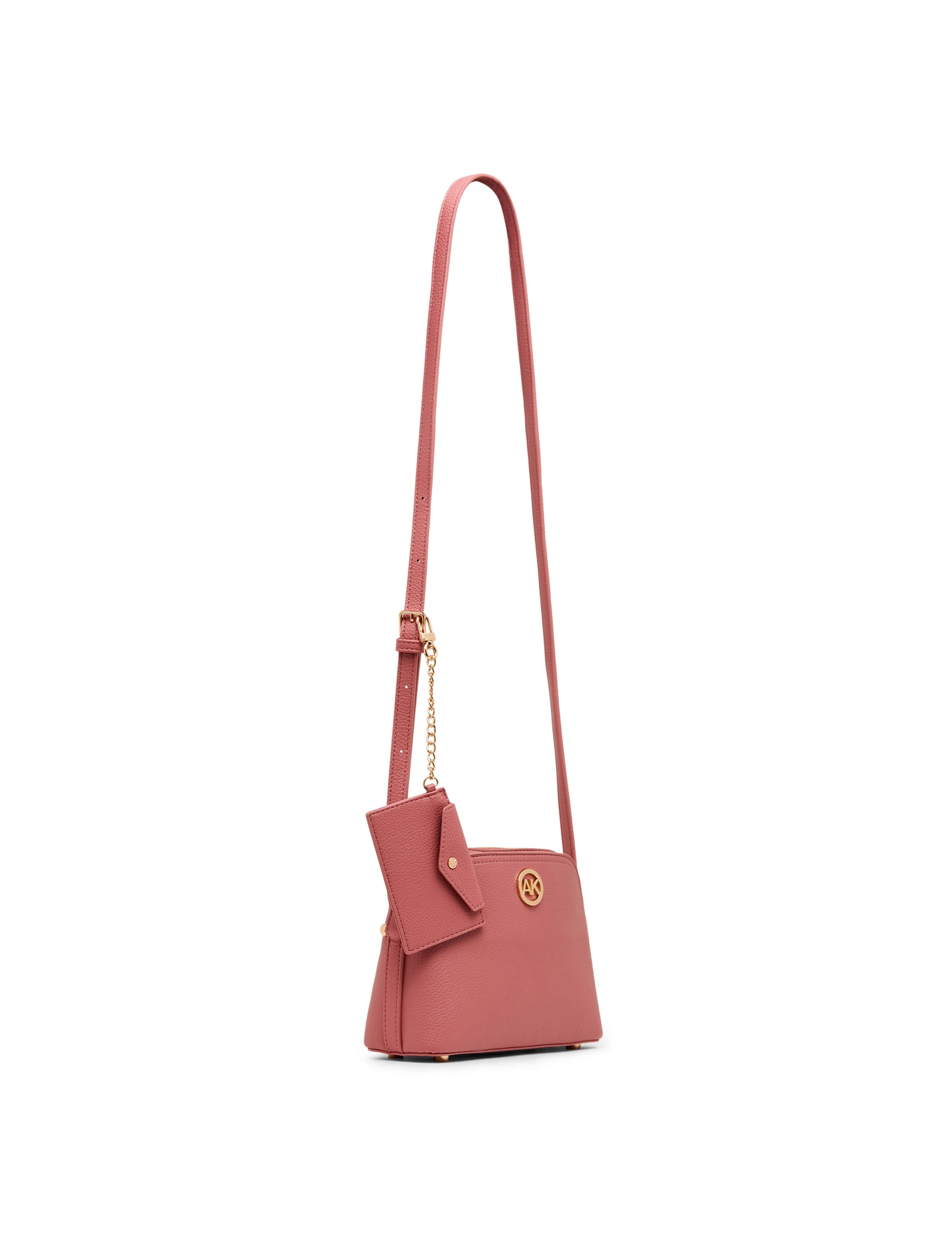 Anne Klein Dome Crossbody Bag with Detachable Card Case in Canyon Rose | Anne Kle