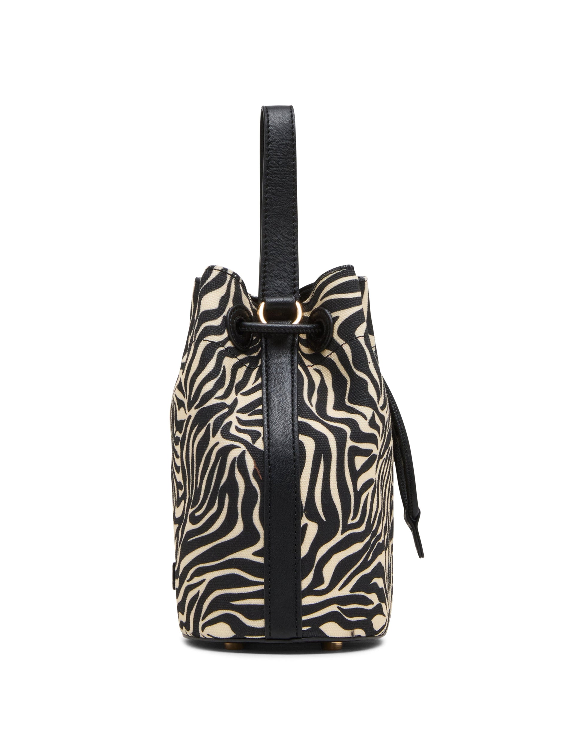 Anne Klein Printed Bucket Bag in Zebra: Black-Cream / Black
