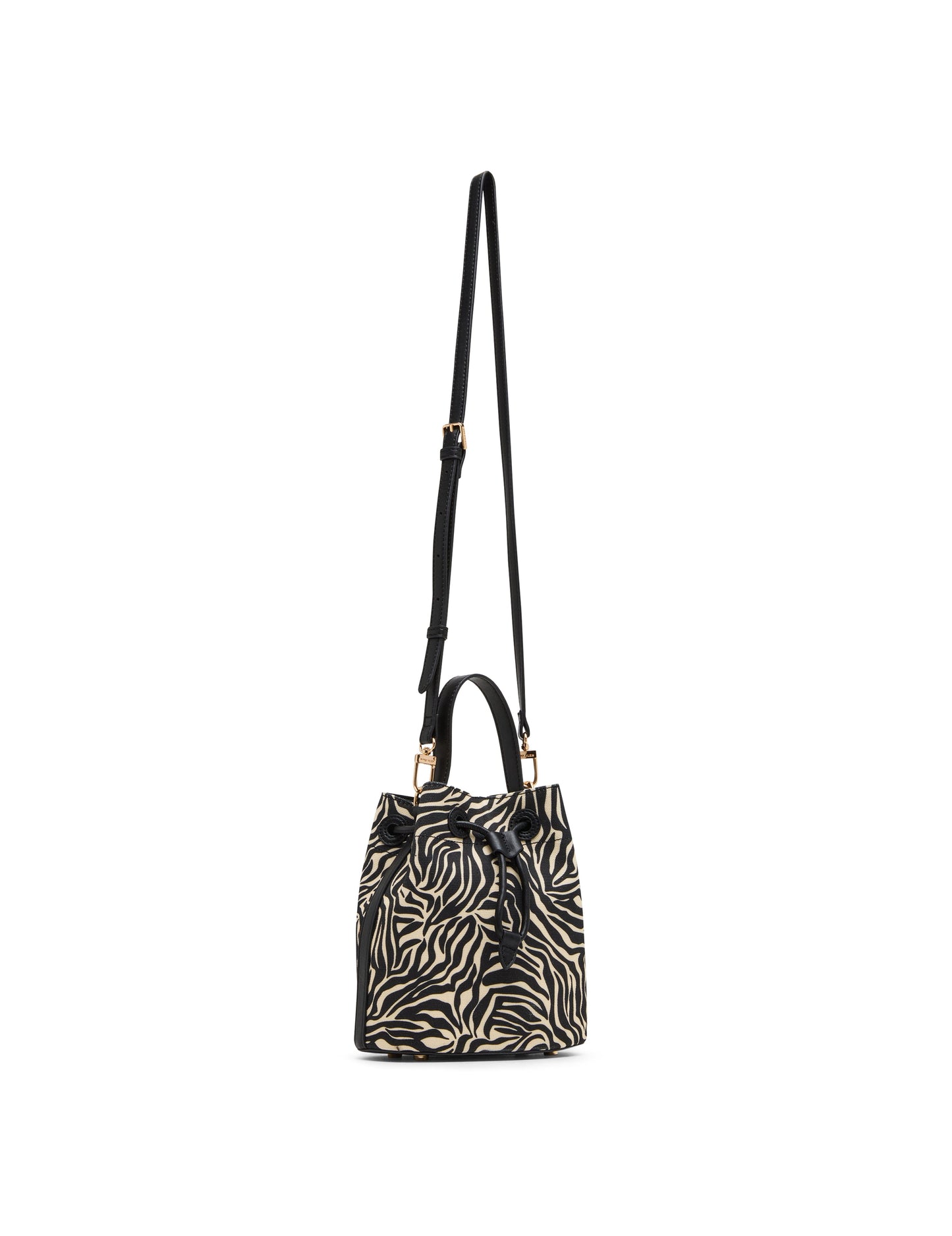 Anne Klein Printed Bucket Bag in Zebra: Black-Cream / Black