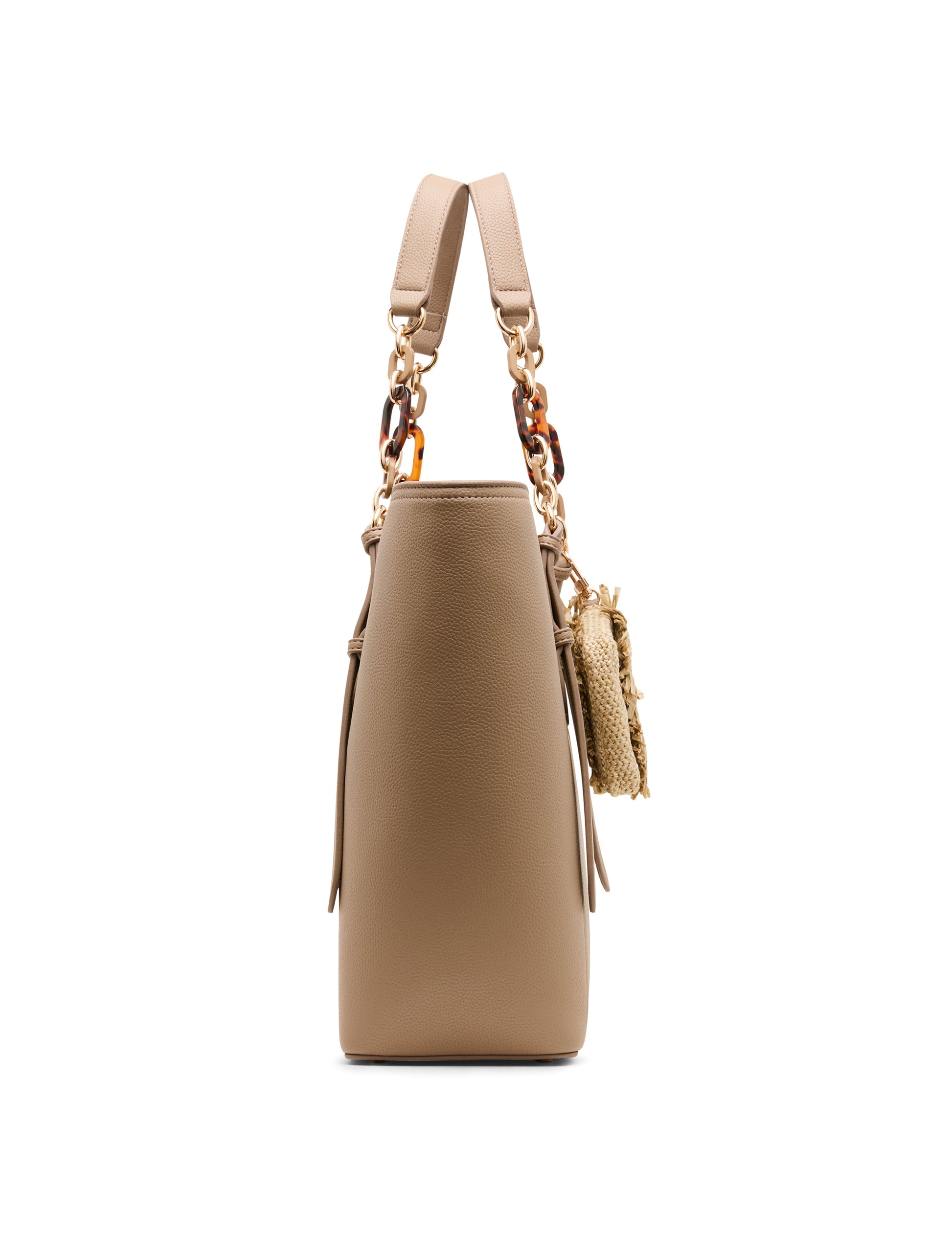 Anne Klein Medium Tote Bag with Pouch in Truffle / Tan