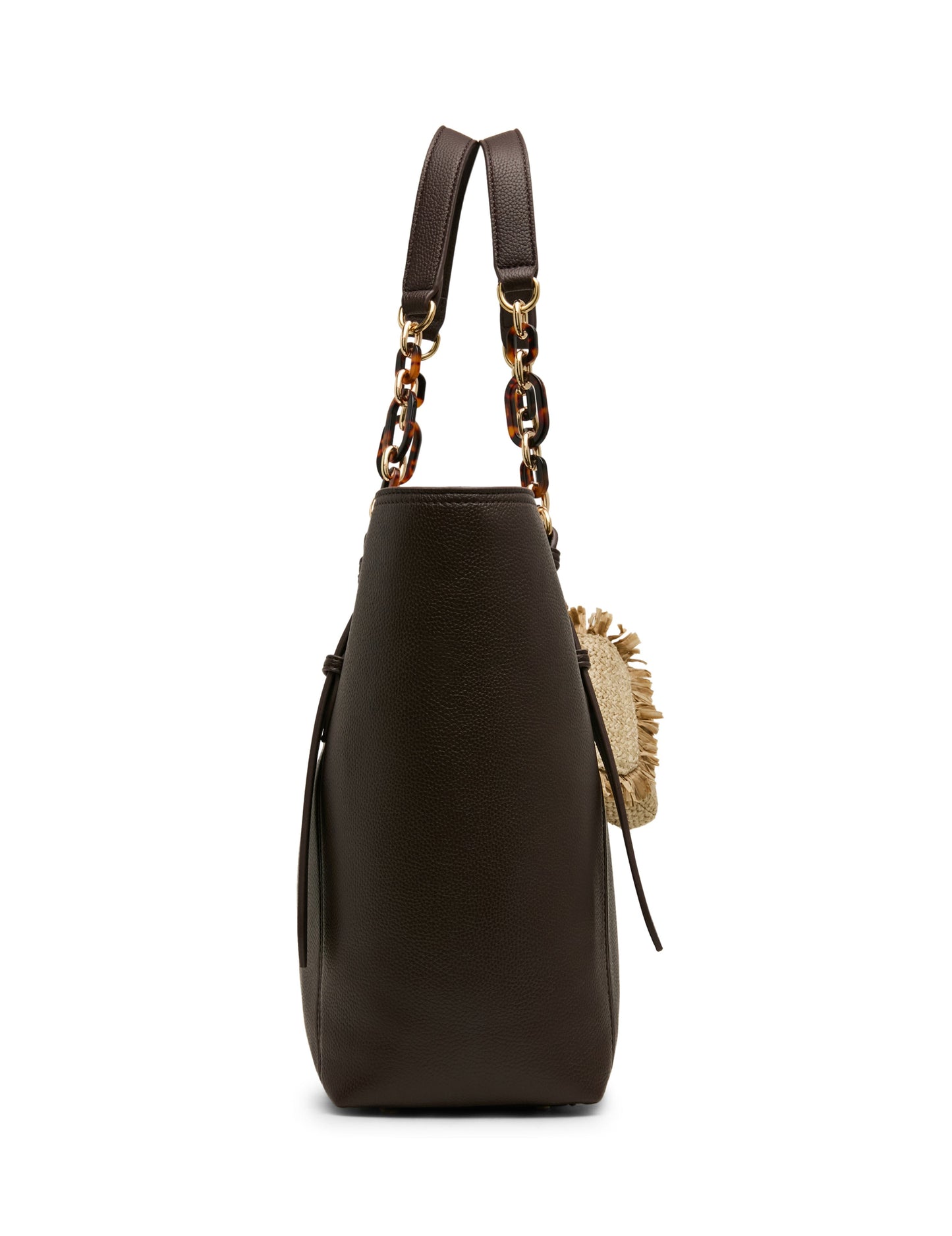 Anne Klein Medium Tote Bag with Pouch in Espresso / Tan