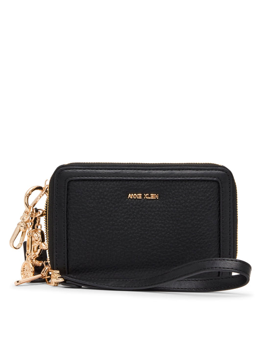 Anne Klein Double Zip Around Wallet with Charms
