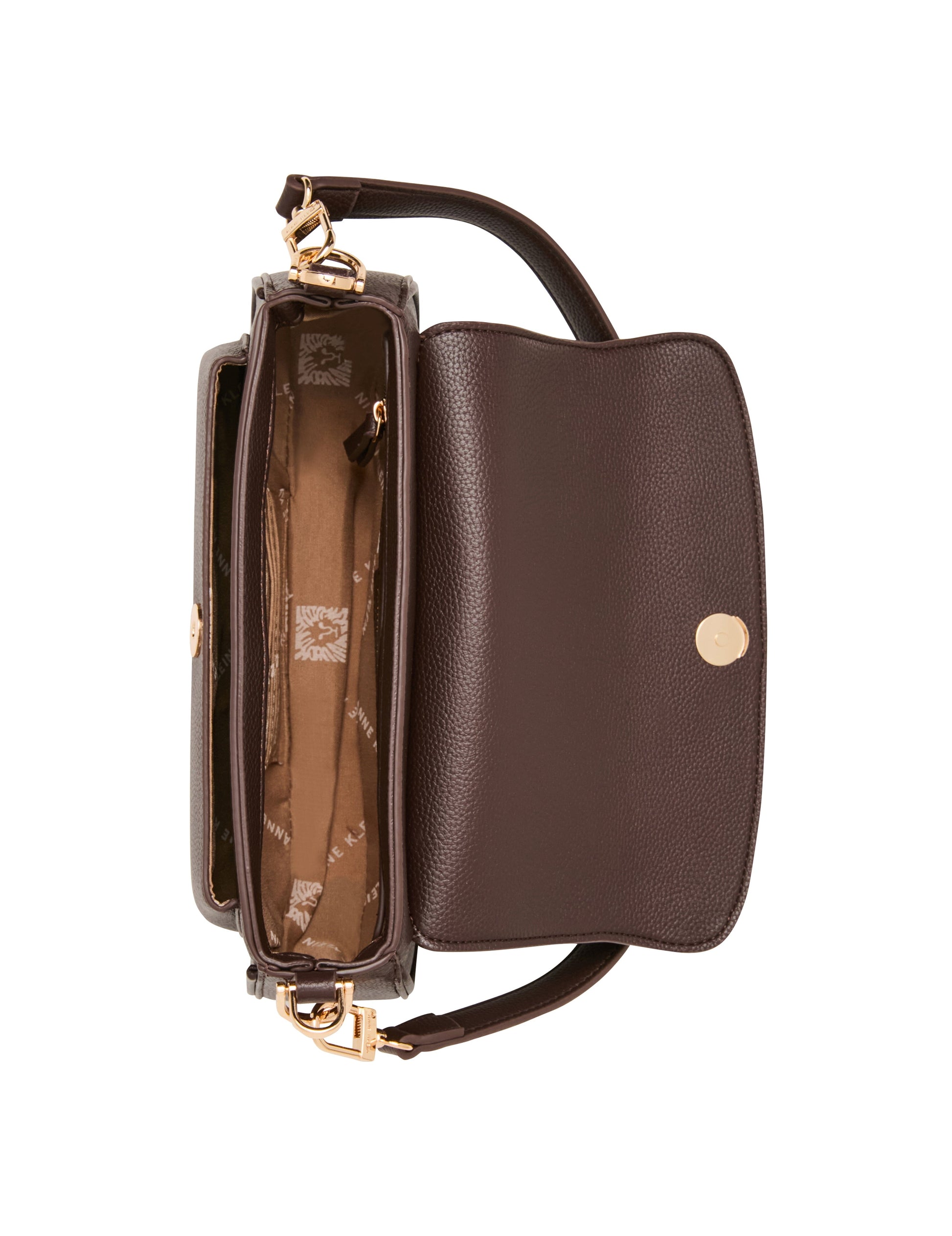 Anne Klein Tortoise Chain Link Shoulder Bag in Espresso