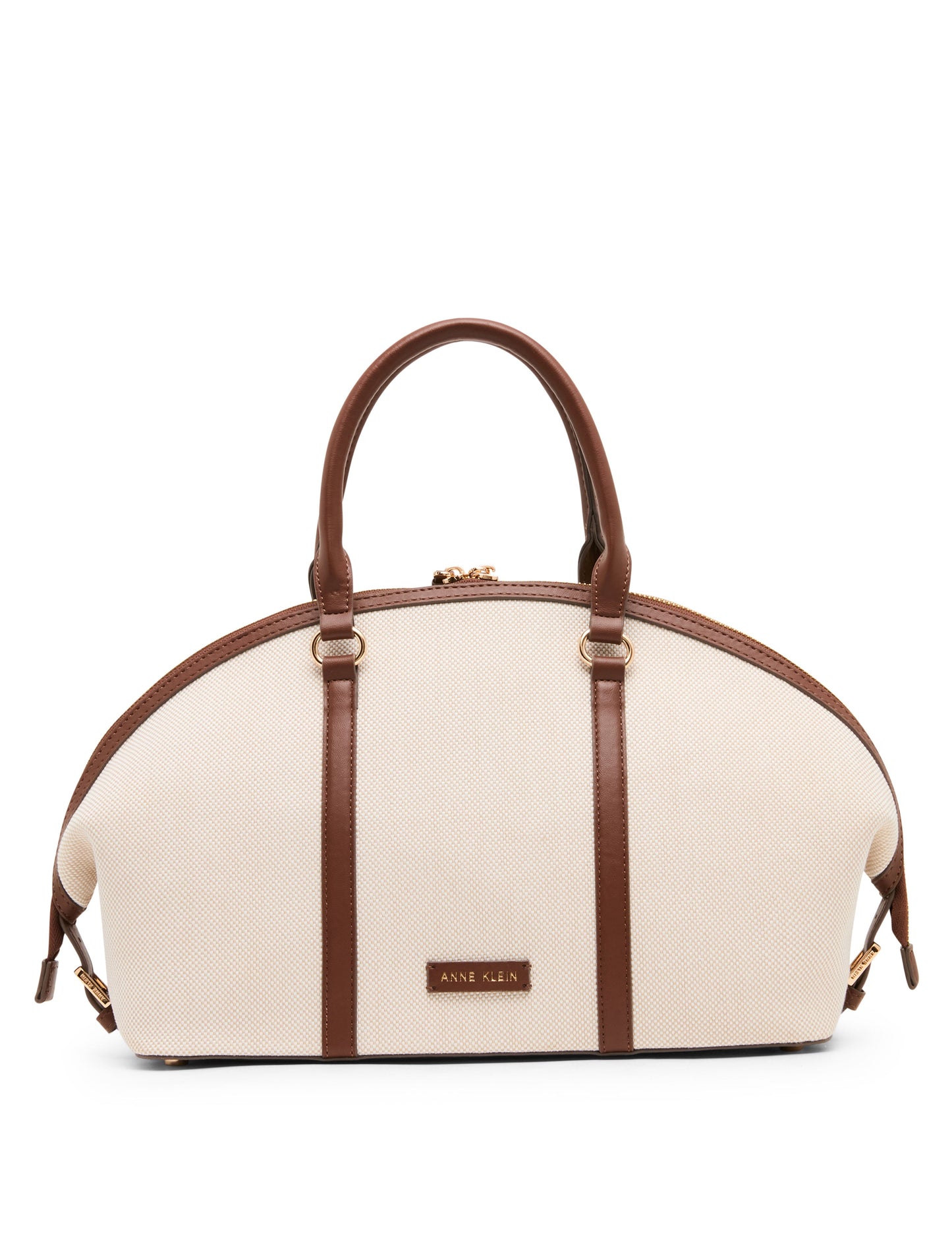 Anne Klein Canvas Bowler Satchel with Charms