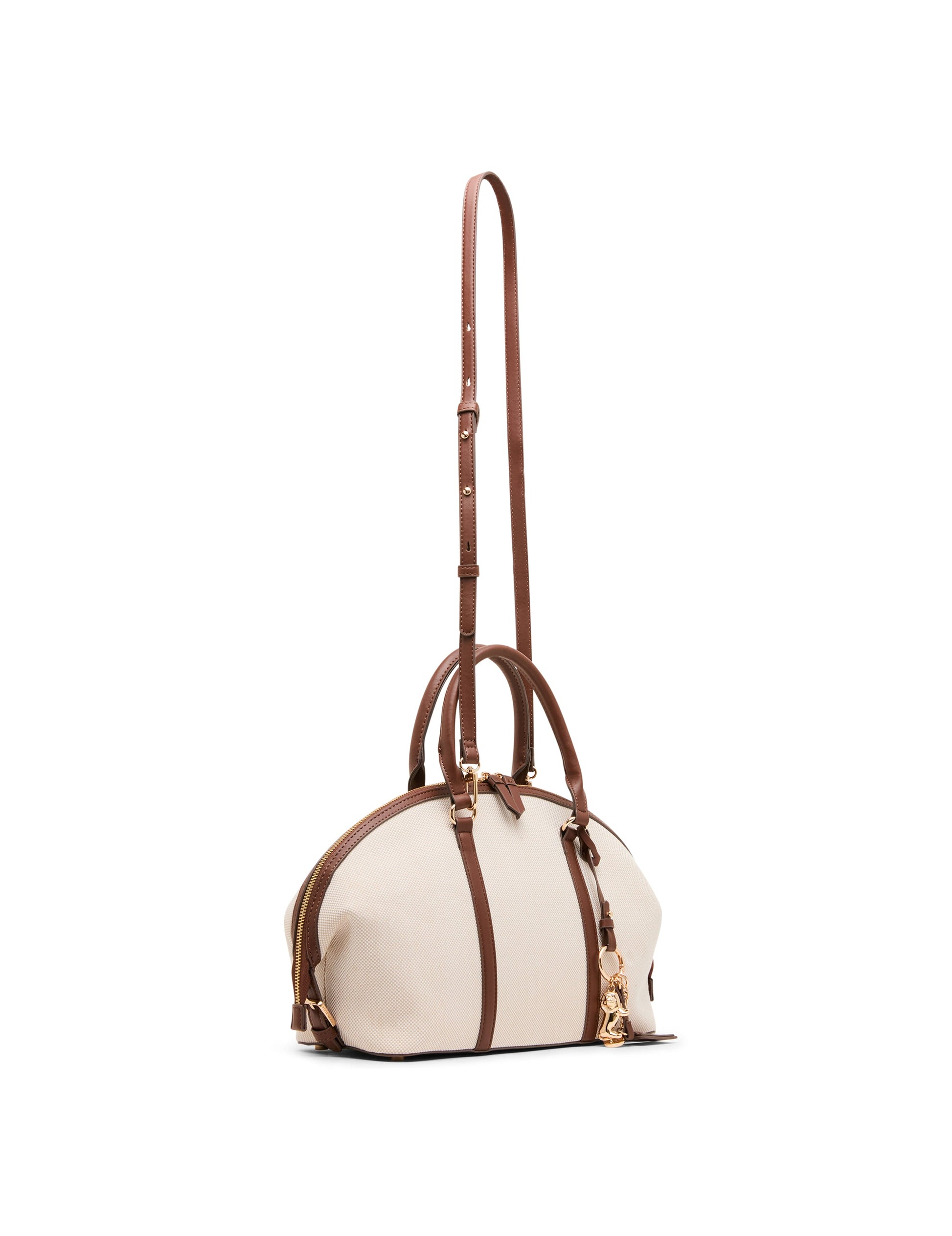 Anne Klein Canvas Bowler Satchel with Charms