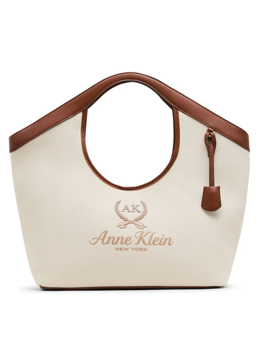 Anne Klein Large Canvas Tote with Detachable Strap