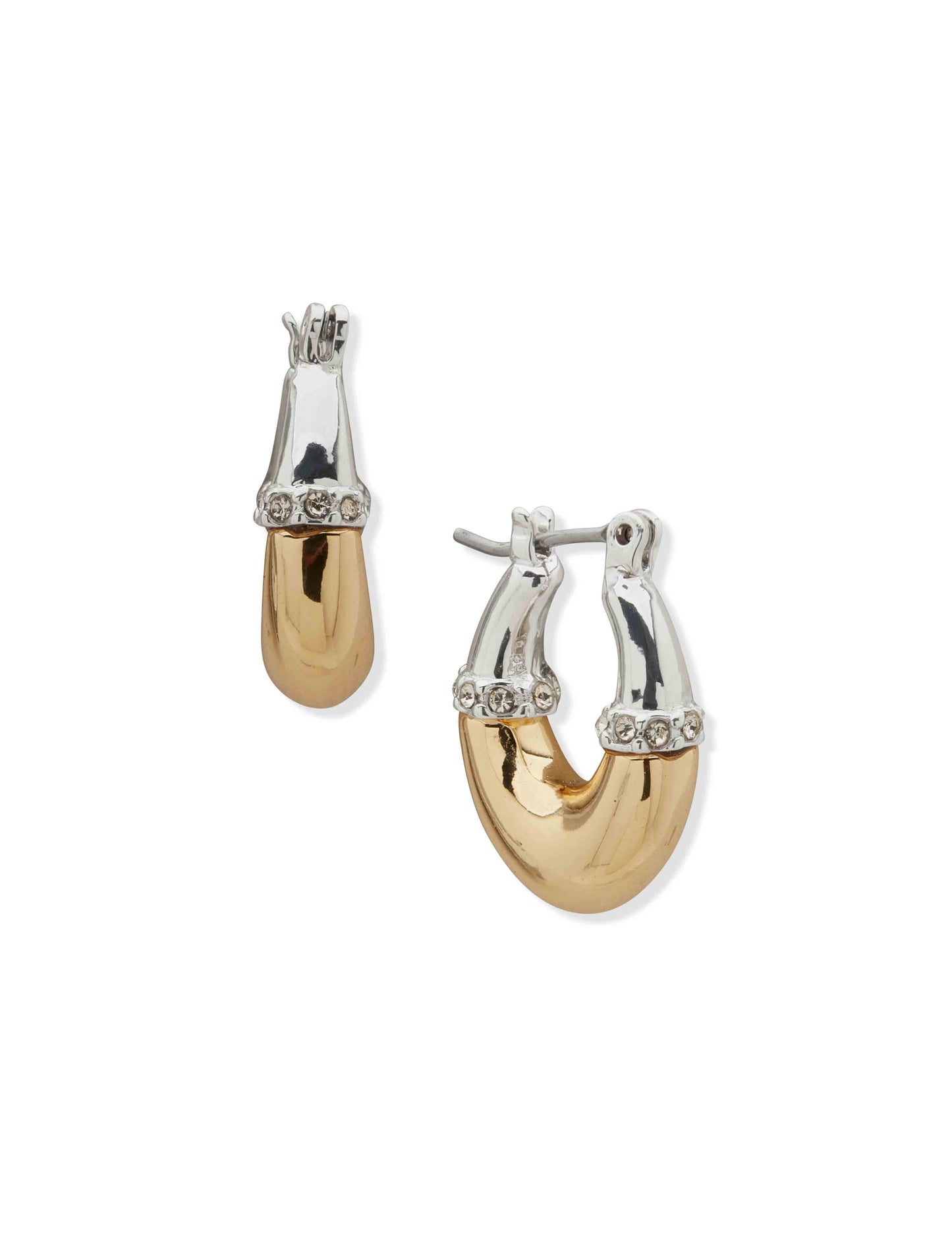 Anne Klein Pe Ttn Huggie W/ Pave Rondells-Ttn/Cry