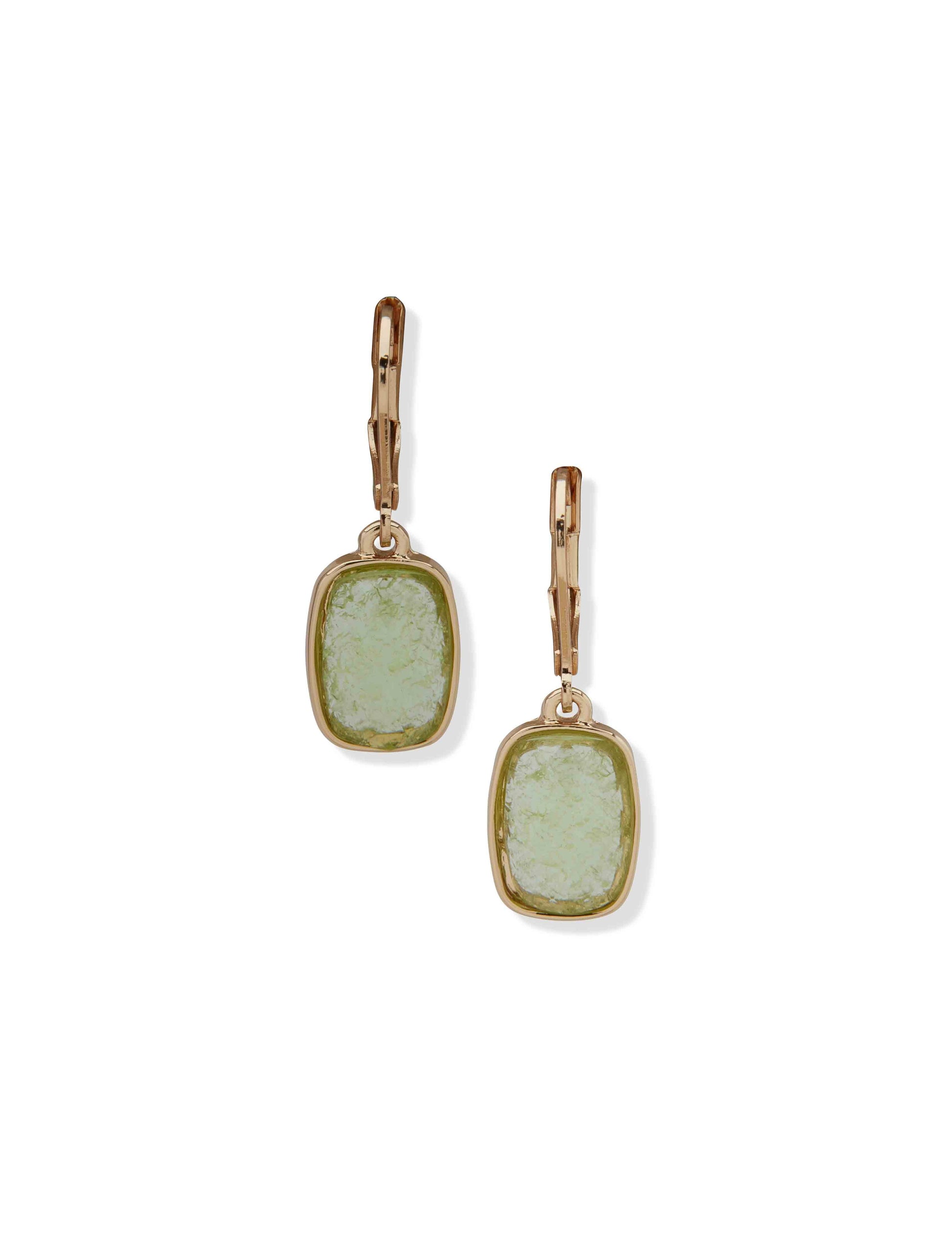 Anne Klein Pe Cushion Stone Drop-Gld/Grn
