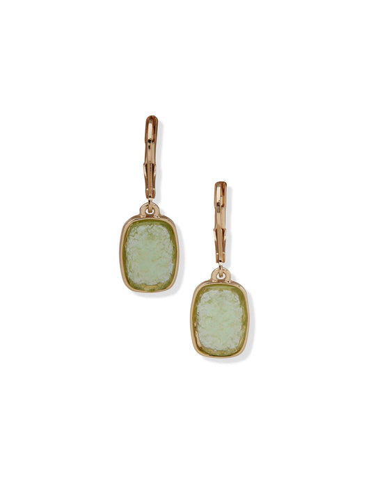 Anne Klein Pe Cushion Stone Drop-Gld/Grn