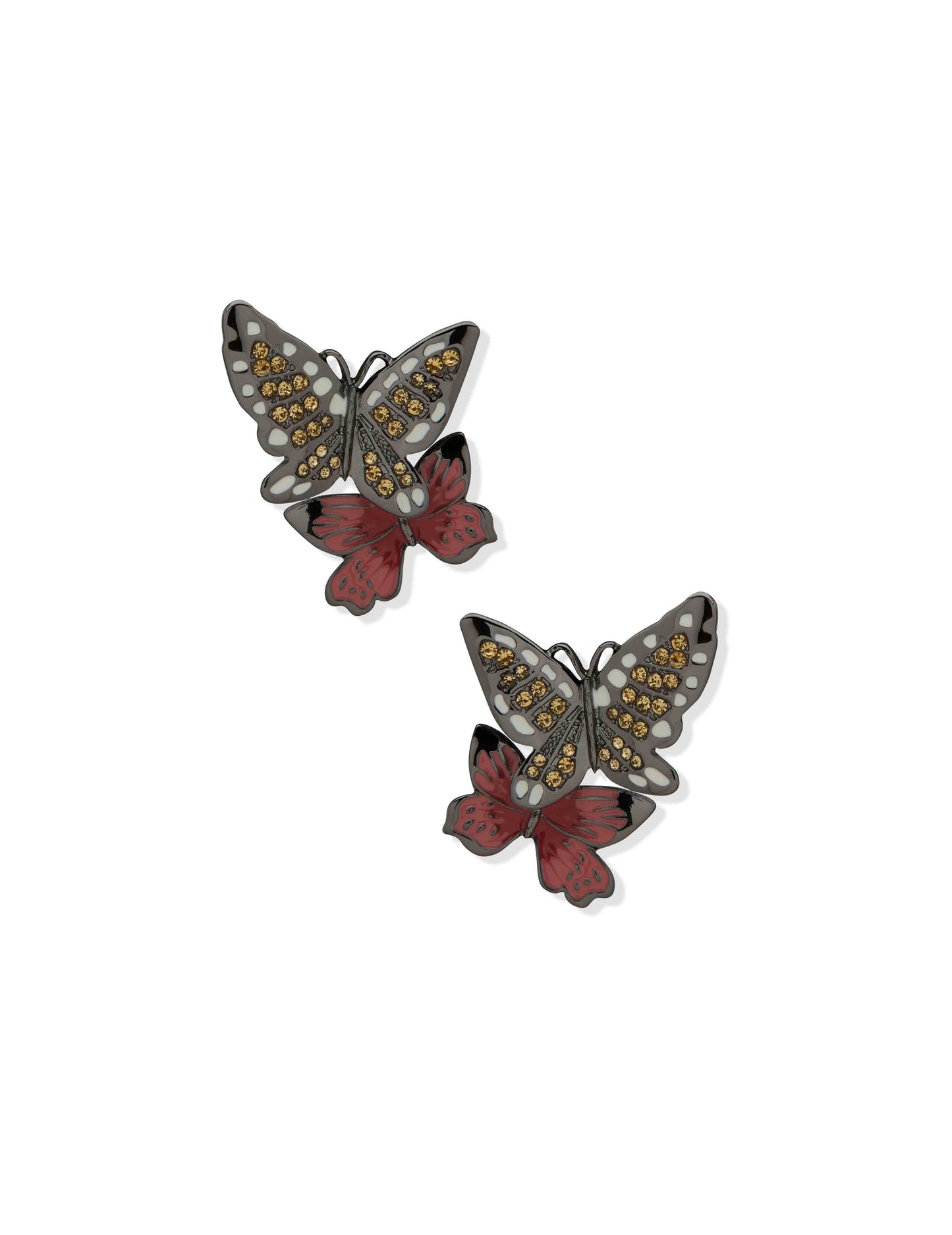 Anne Klein Pe Lrg Drama Butterfuly Motif Btn-Gld/Lt Hem/Multi