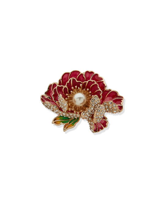 Anne Klein Bx Open Flower Pin-Gld/Pnk/Pnk Prl