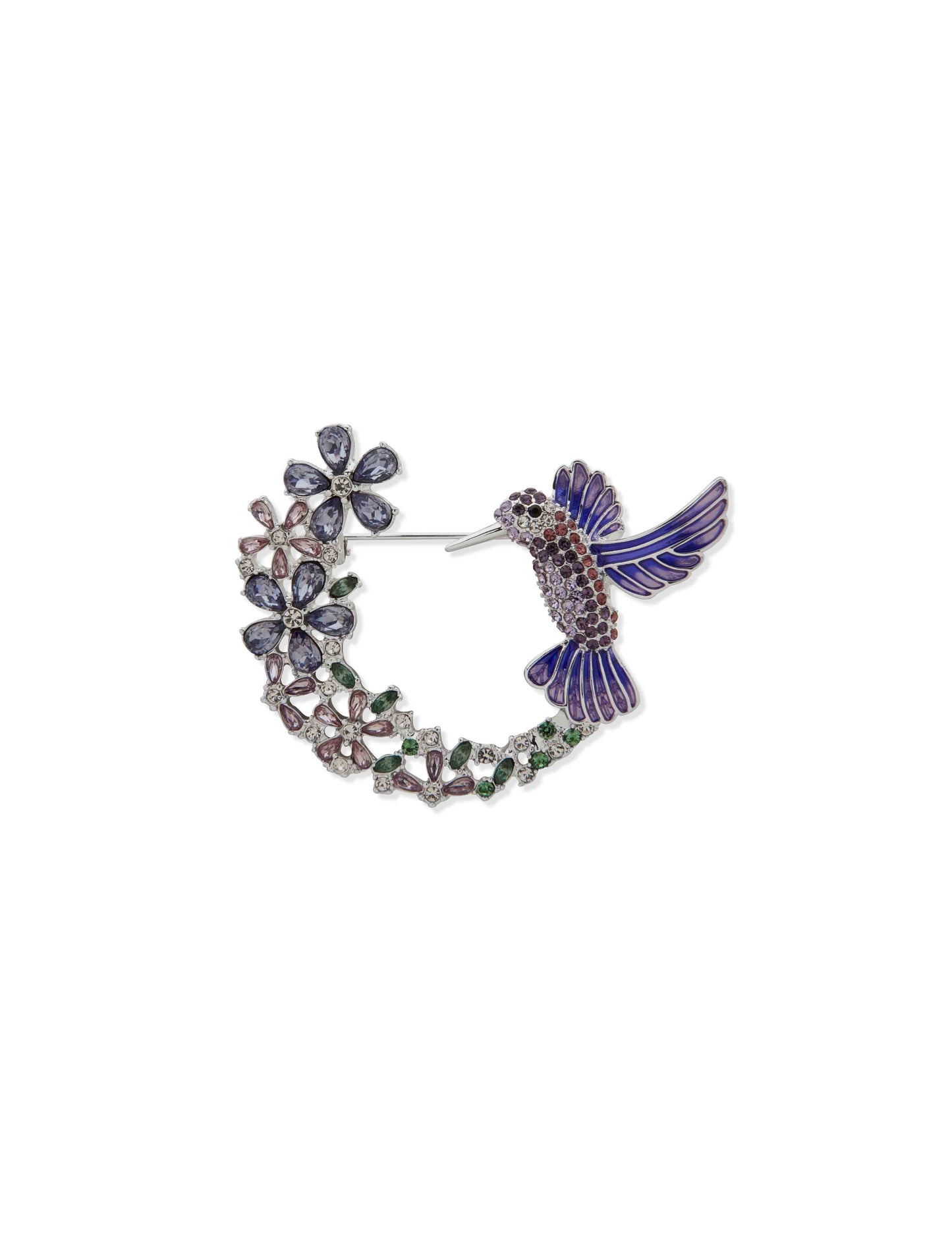 Anne Klein Bx Hummingbird & Floral Pin-Gld/Multi