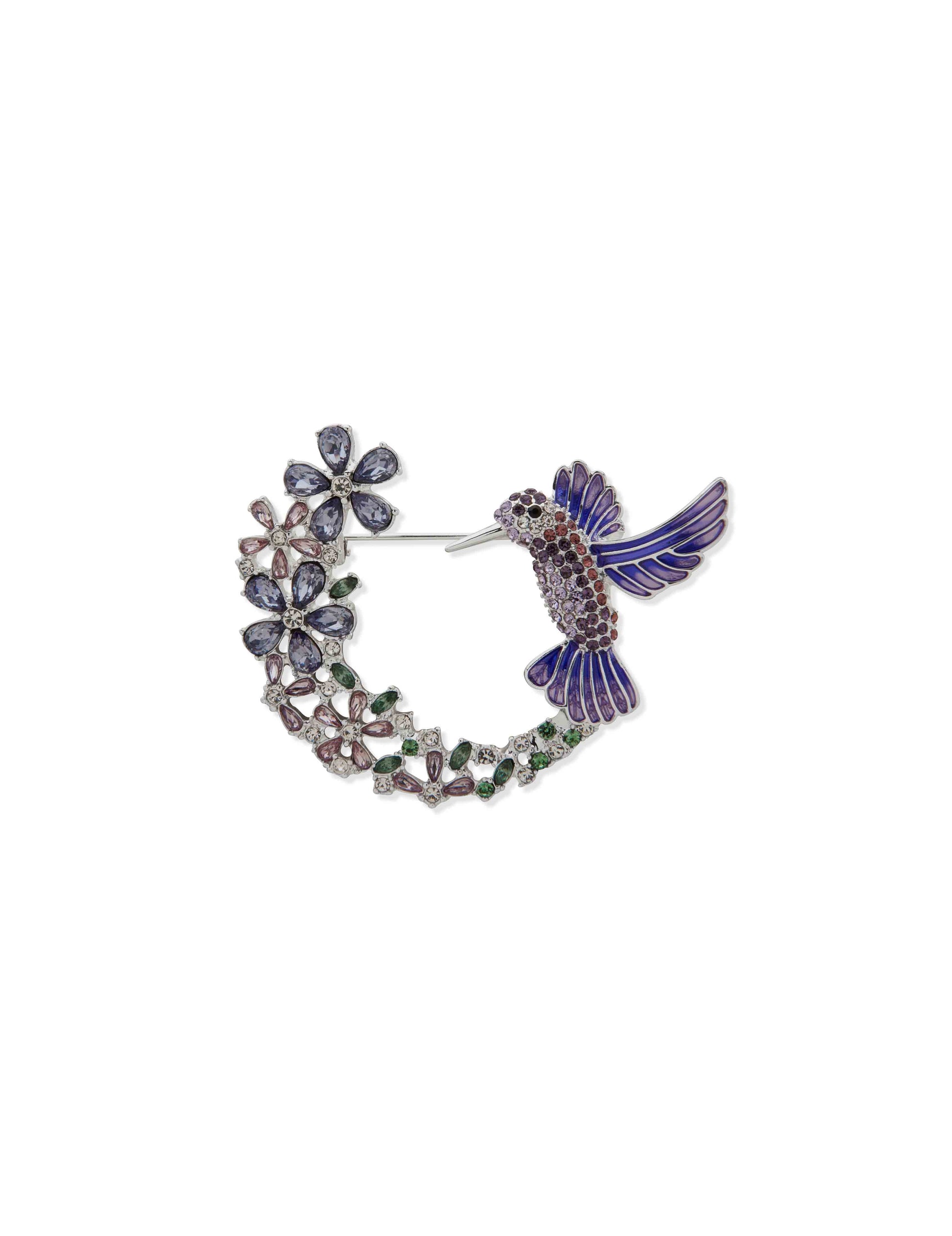 Anne Klein Bx Hummingbird & Floral Pin-Gld/Multi