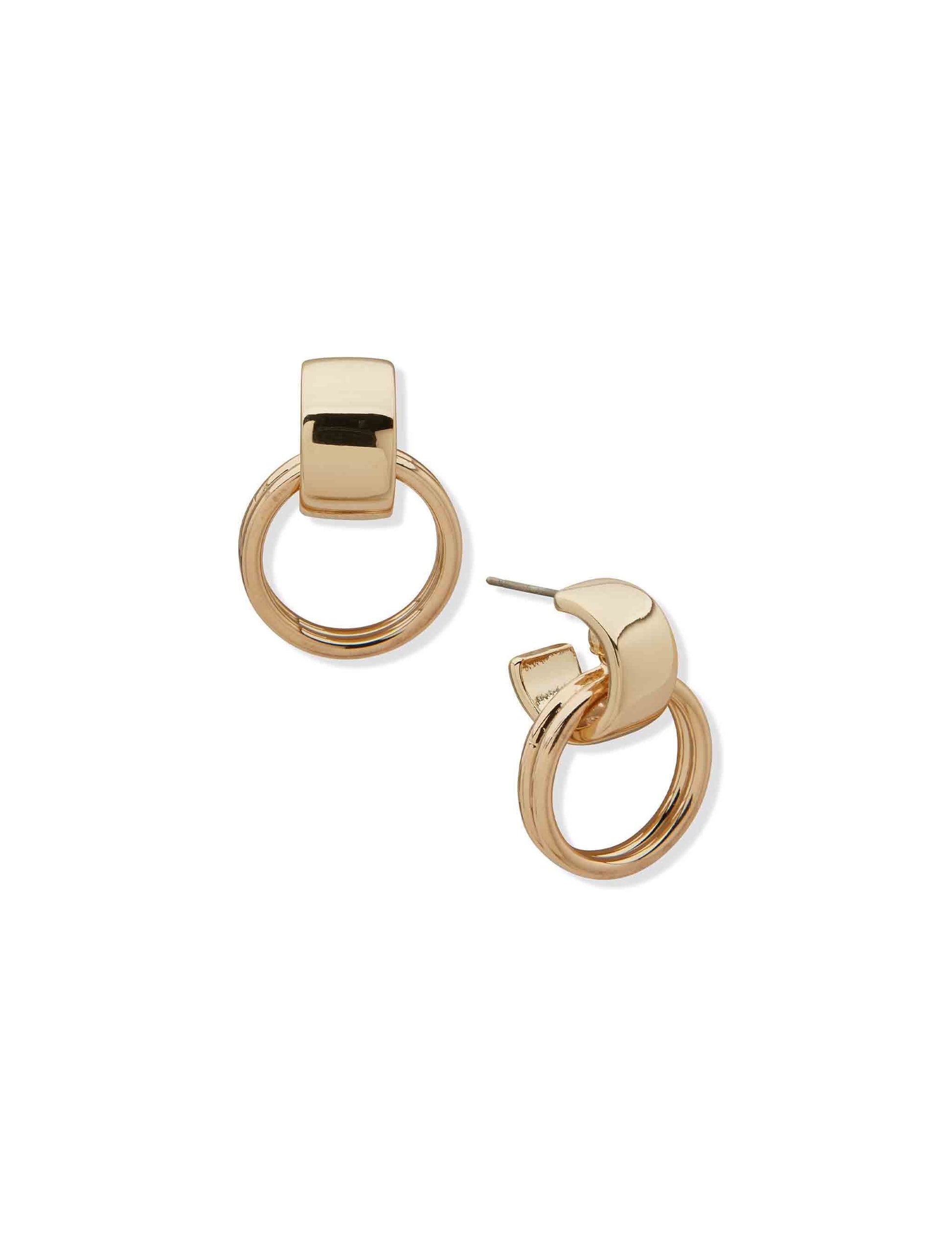 Anne Klein Gold Dooknocker Earrings
