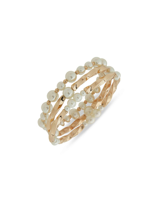Anne Klein 3-Pc Twisted Rope Bracelet Set