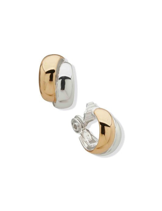 Anne Klein Double Row Button Earring