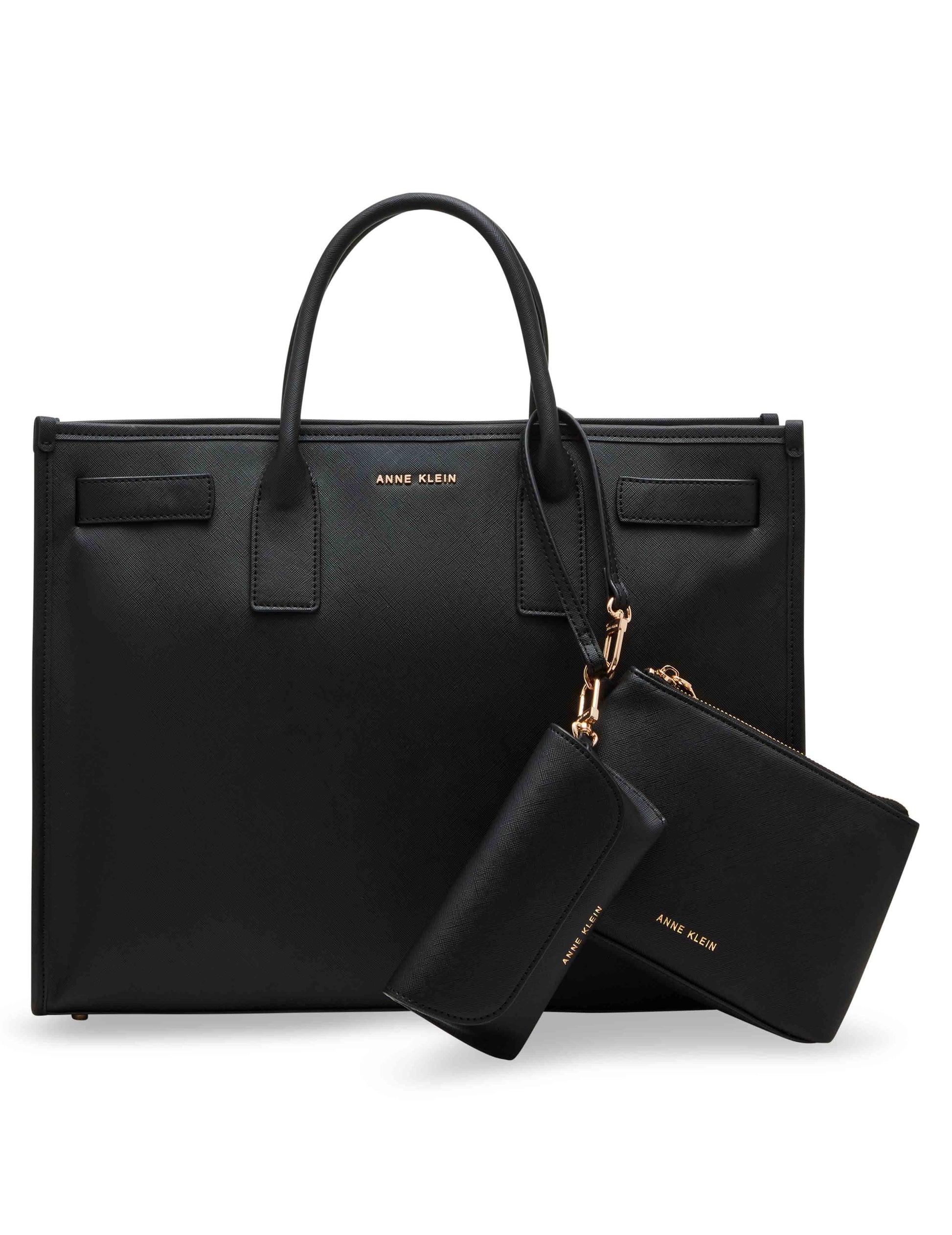 Anne Klein 3 Piece Work Tote with Pouch Set