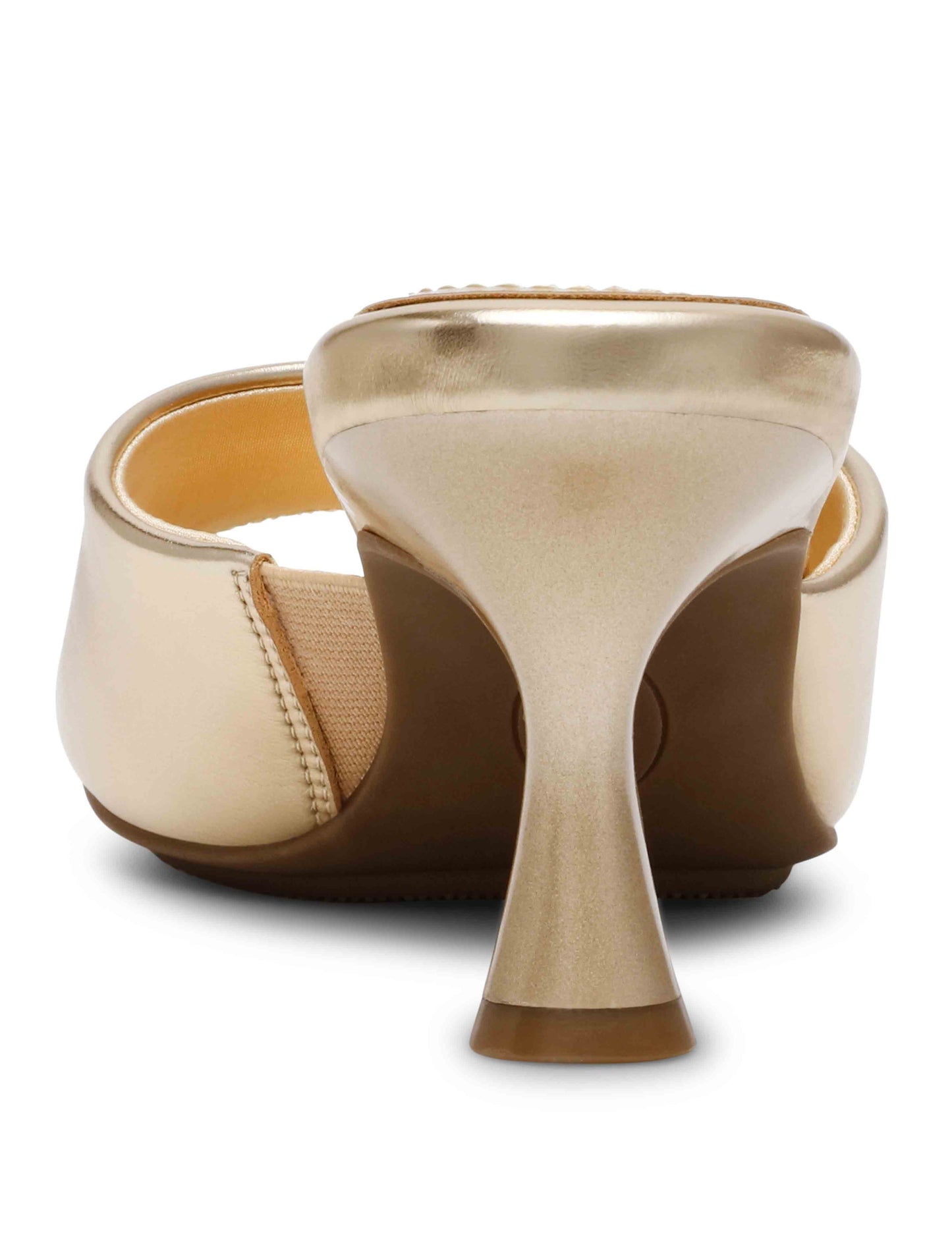 Anne Klein Jerilyn Gold Heeled Mule Sandal
