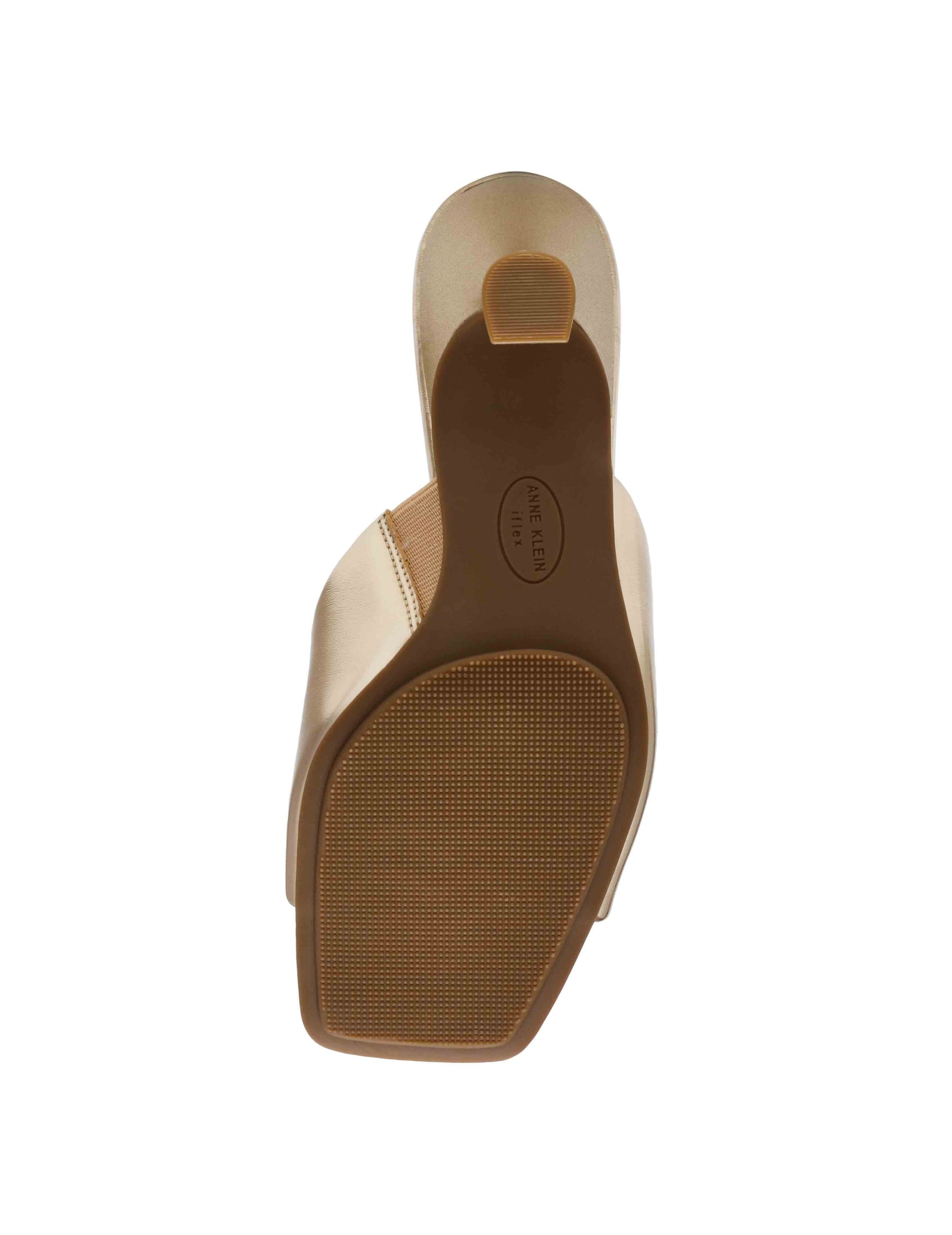 Anne Klein Jerilyn Gold Heeled Mule Sandal