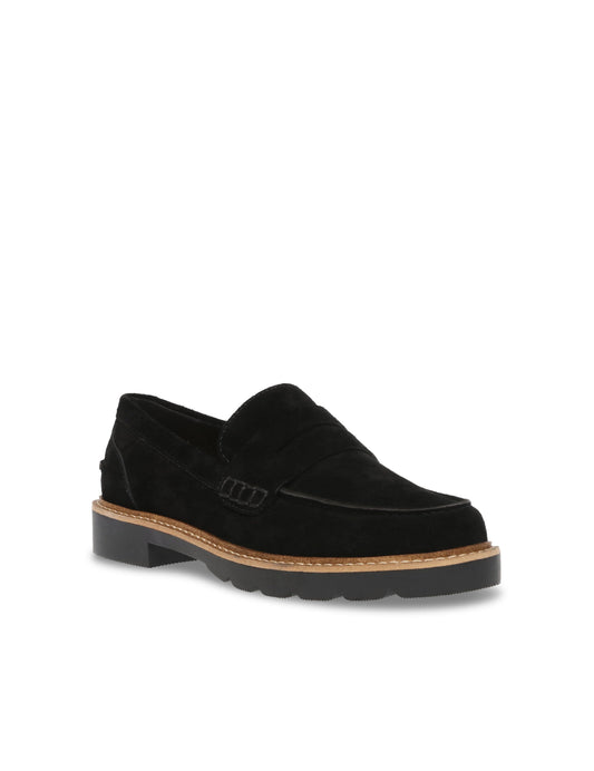 Anne Klein Emmylou Suede Loafers Black