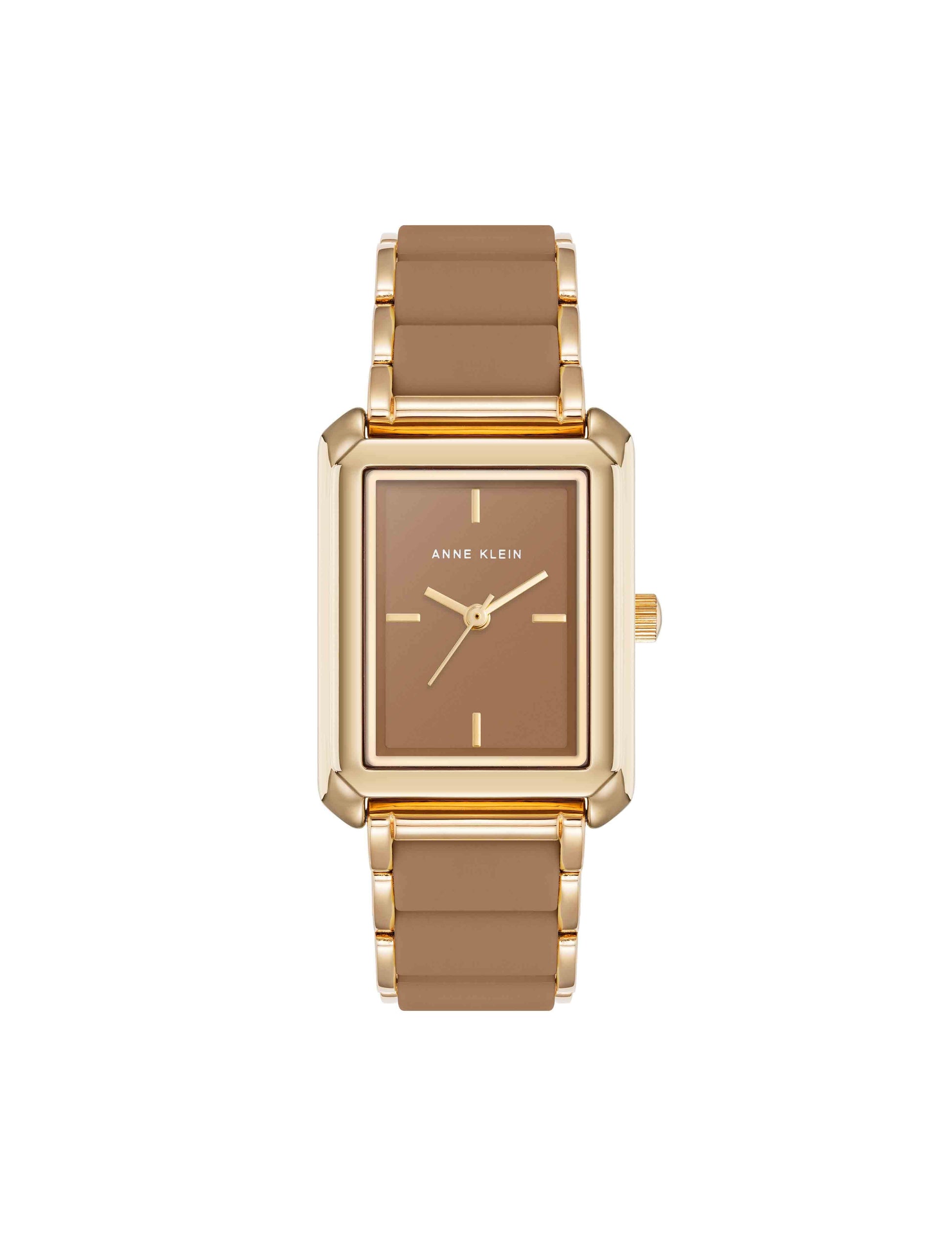 Anne Klein Rectangular Silicone Bracelet Watch