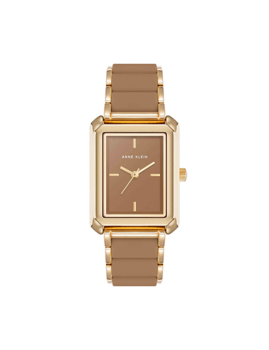 Anne Klein Rectangular Silicone Bracelet Watch