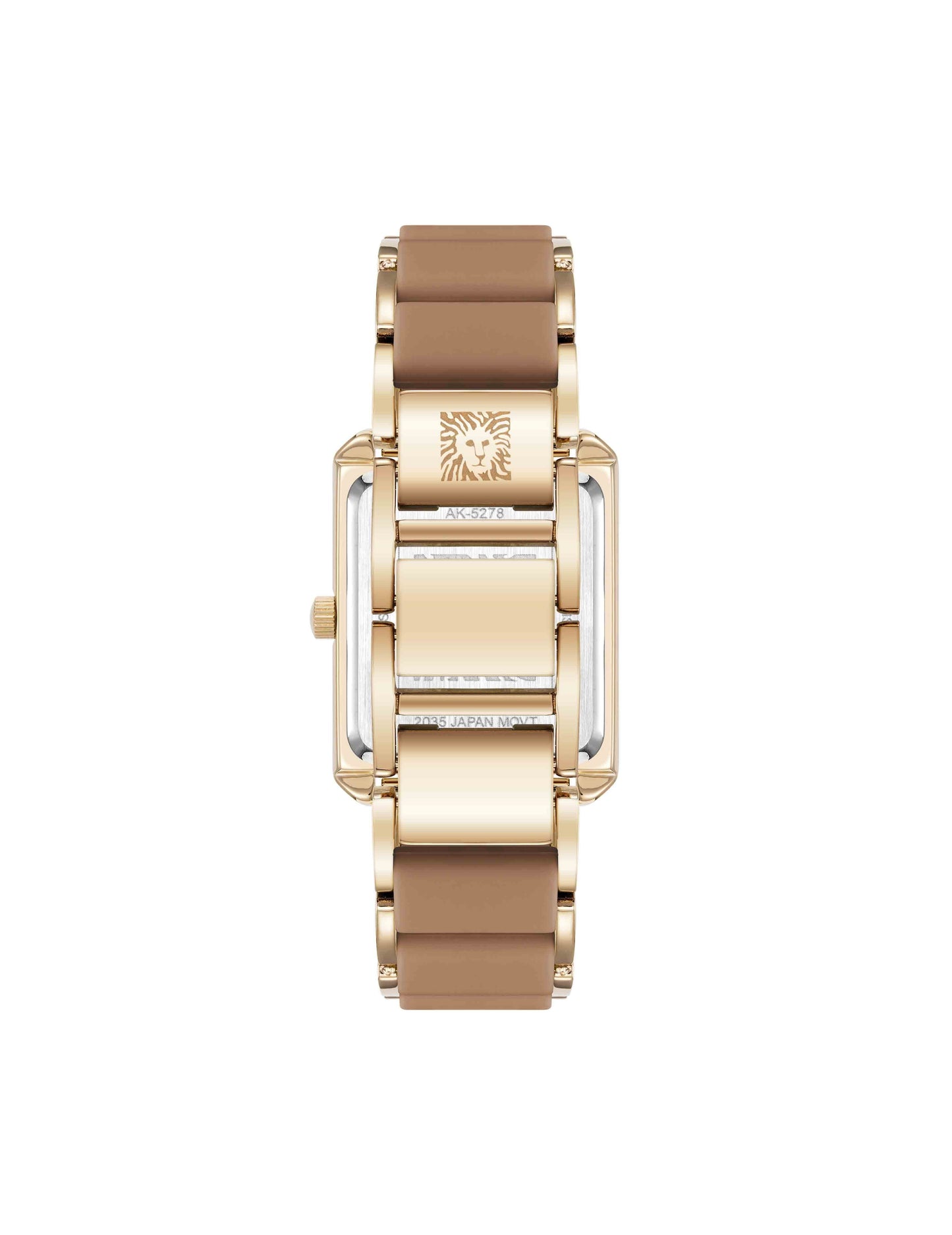 Anne Klein Rectangular Silicone Bracelet Watch