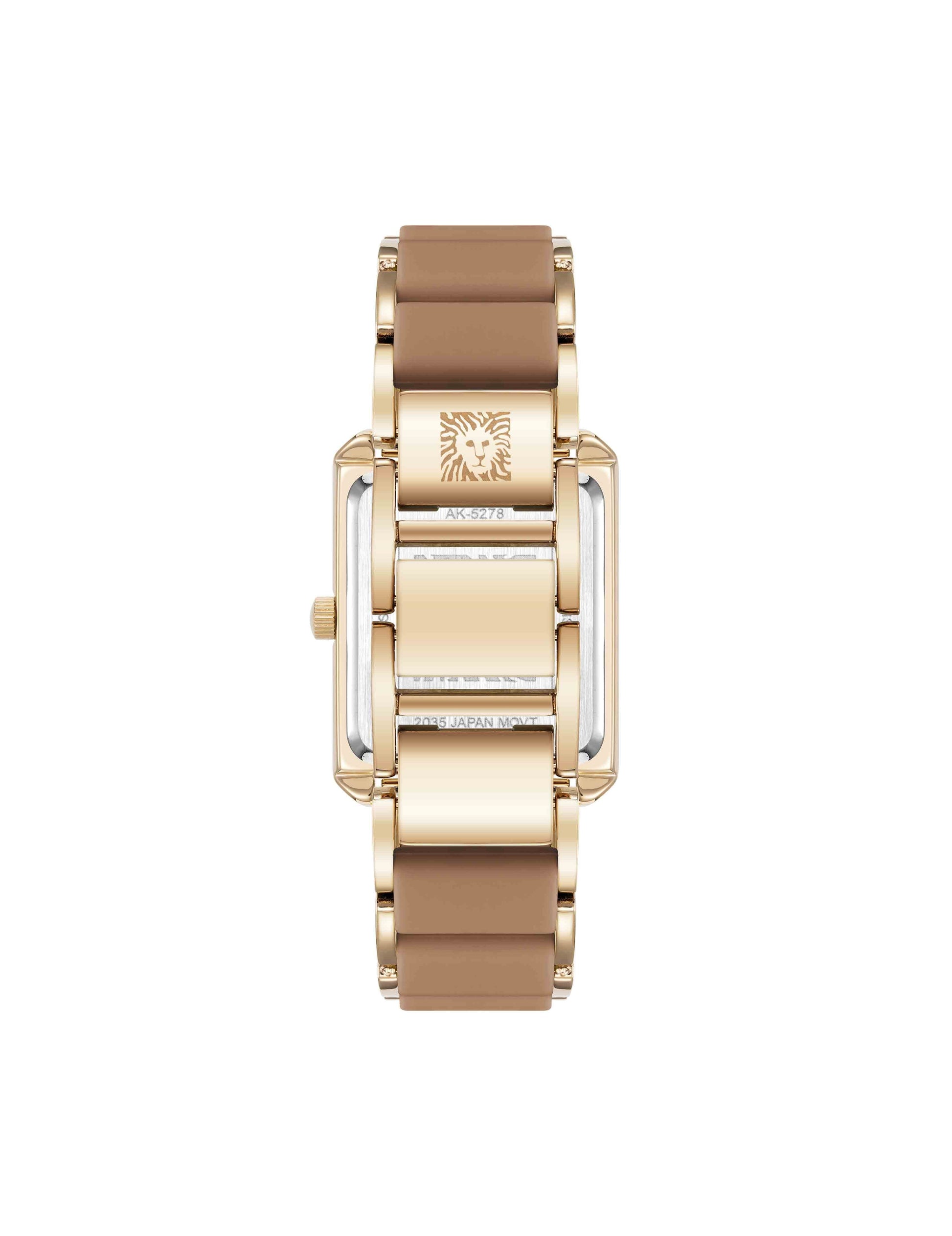 Anne Klein Rectangular Silicone Bracelet Watch