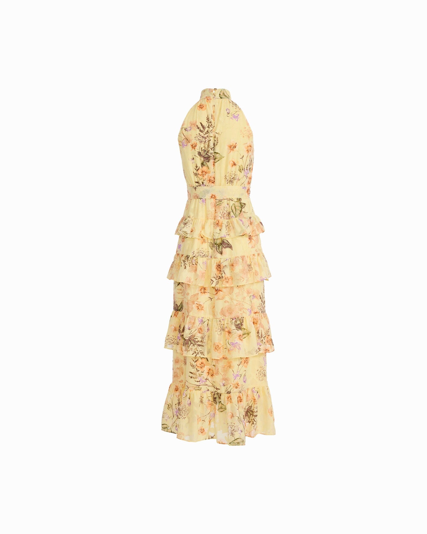 Anne Klein Halter Tiered Maxi Dress with Ruffles
