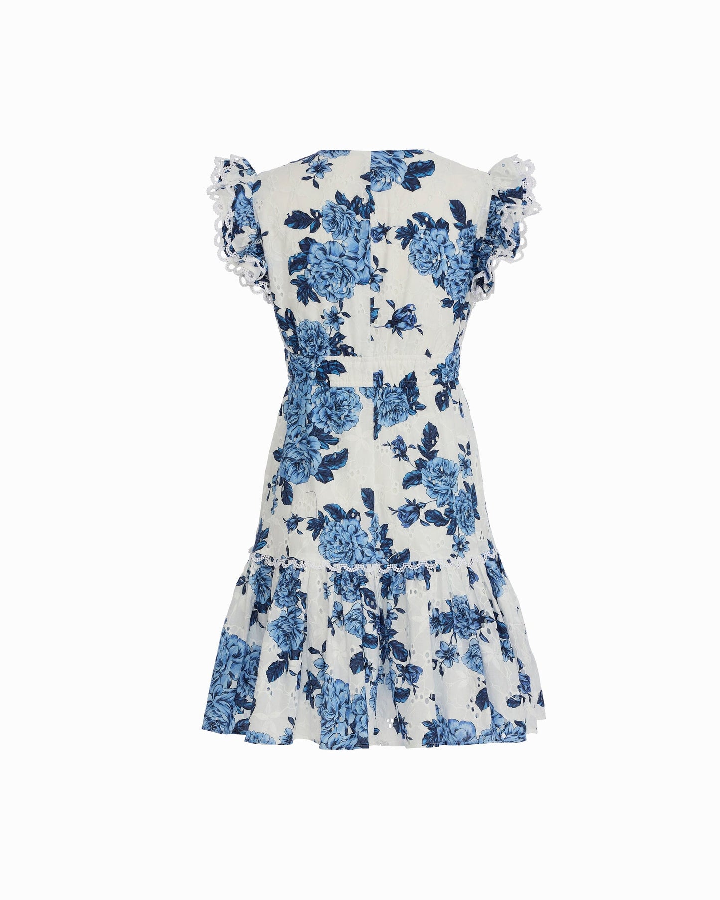 Anne Klein V-Neck Ruffle Sleeve Mini Dress