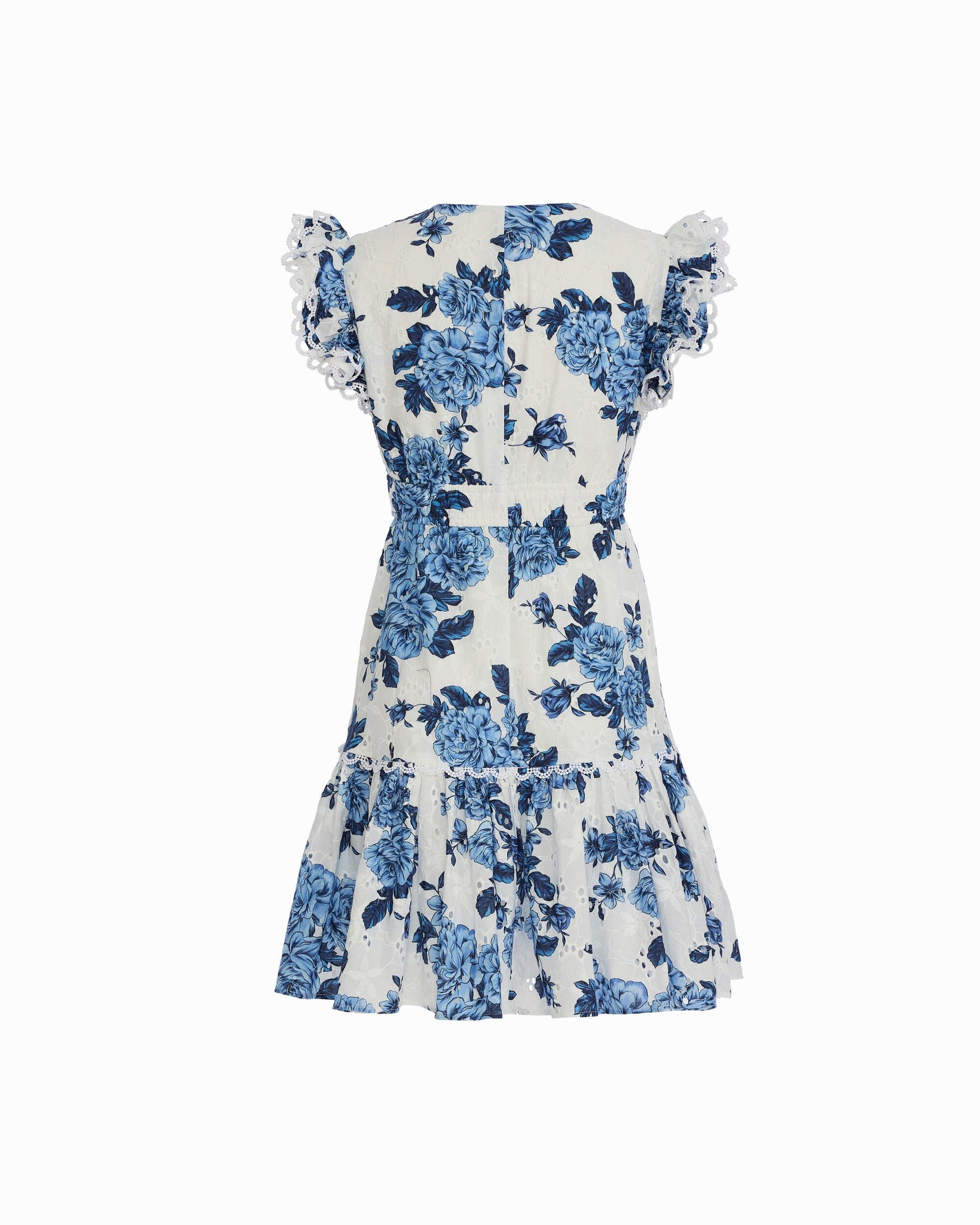 Anne Klein V-Neck Ruffle Sleeve Mini Dress