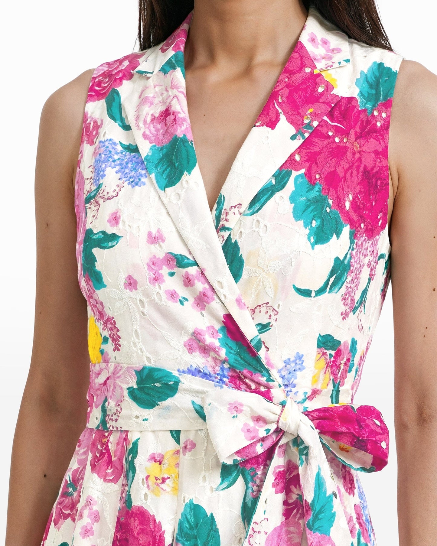 Anne Klein Notched Collar Wrap Dress