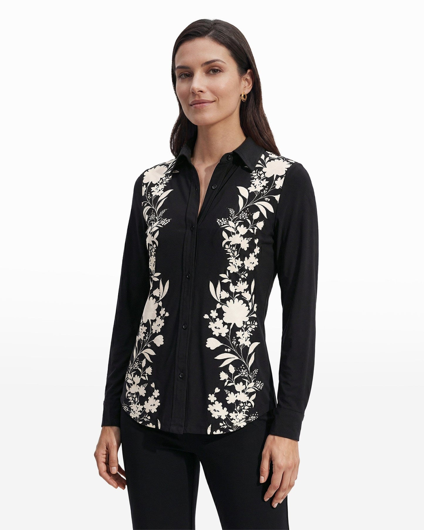 Anne Klein Long Sleeve Button Down Shirt