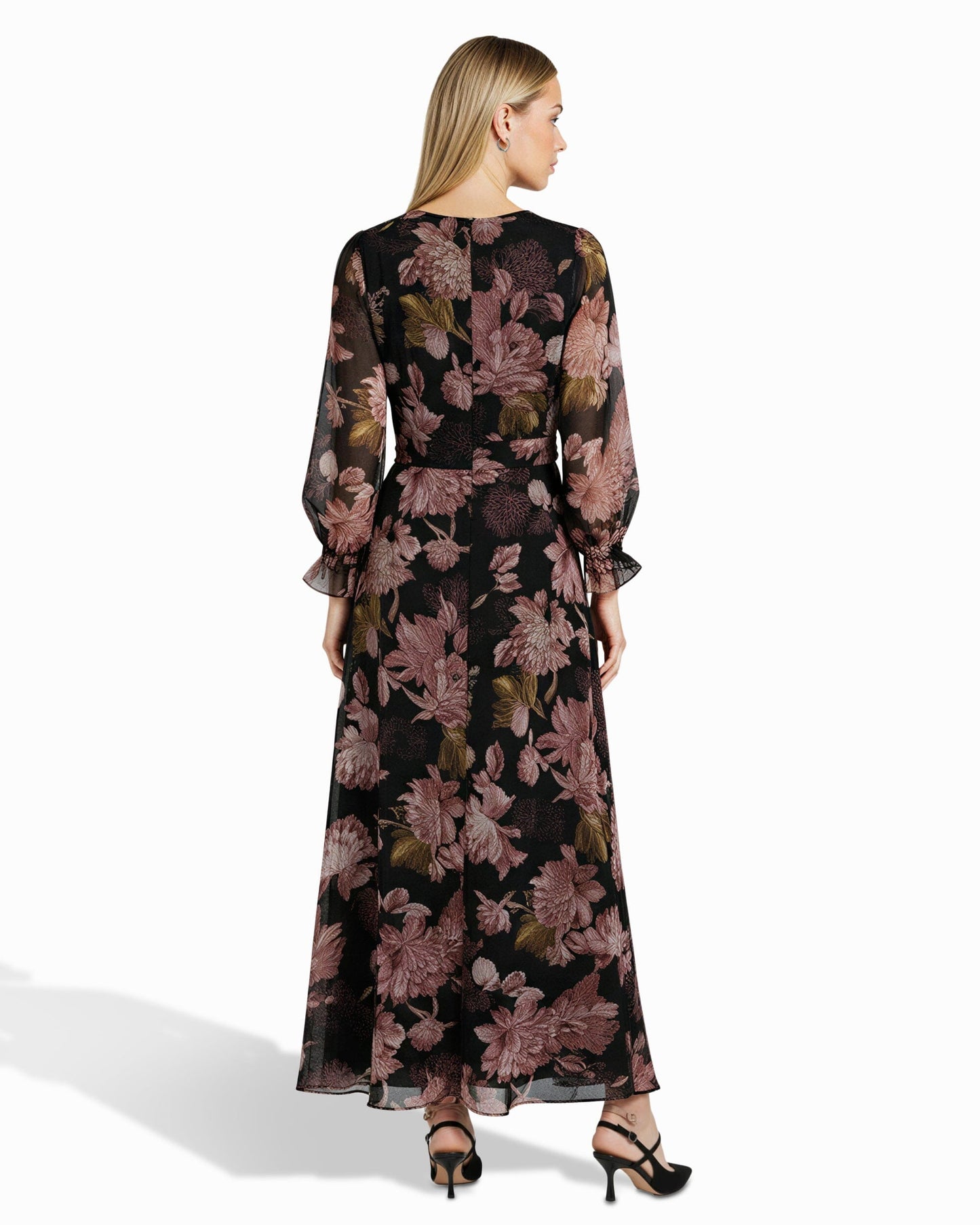 Anne Klein Bell Cuff Faux Wrap Dress
