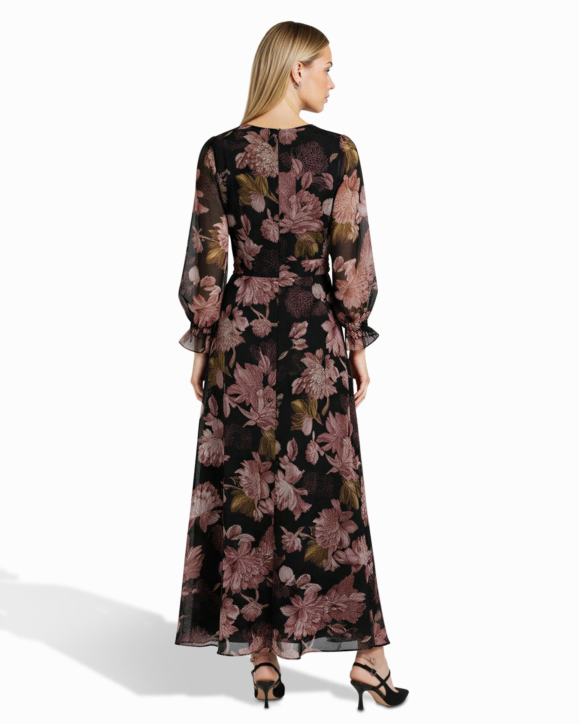 Anne Klein Bell Cuff Faux Wrap Dress