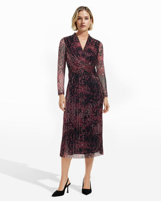 Anne Klein Twist Front Midi Dress