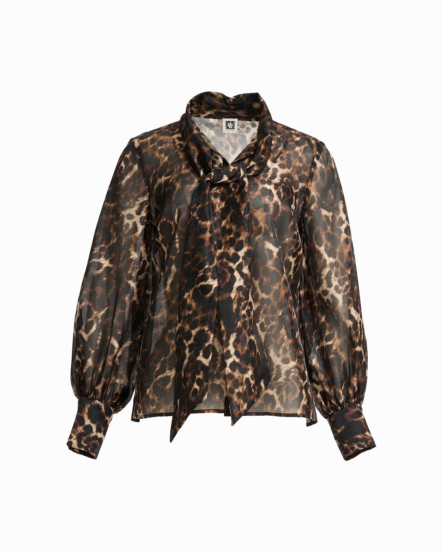 Anne Klein Bow Neck Long Sleeve Blouse