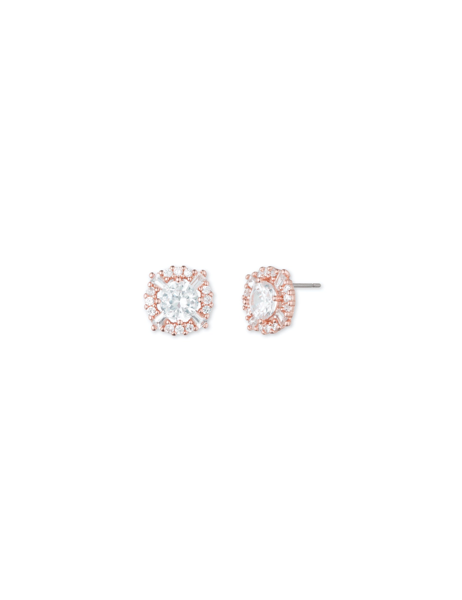 Anne Klein Anne Klein Cubic zirconia pave halo earrings