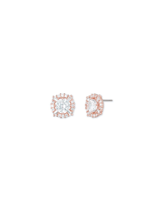 Anne Klein Anne Klein Cubic zirconia pave halo earrings