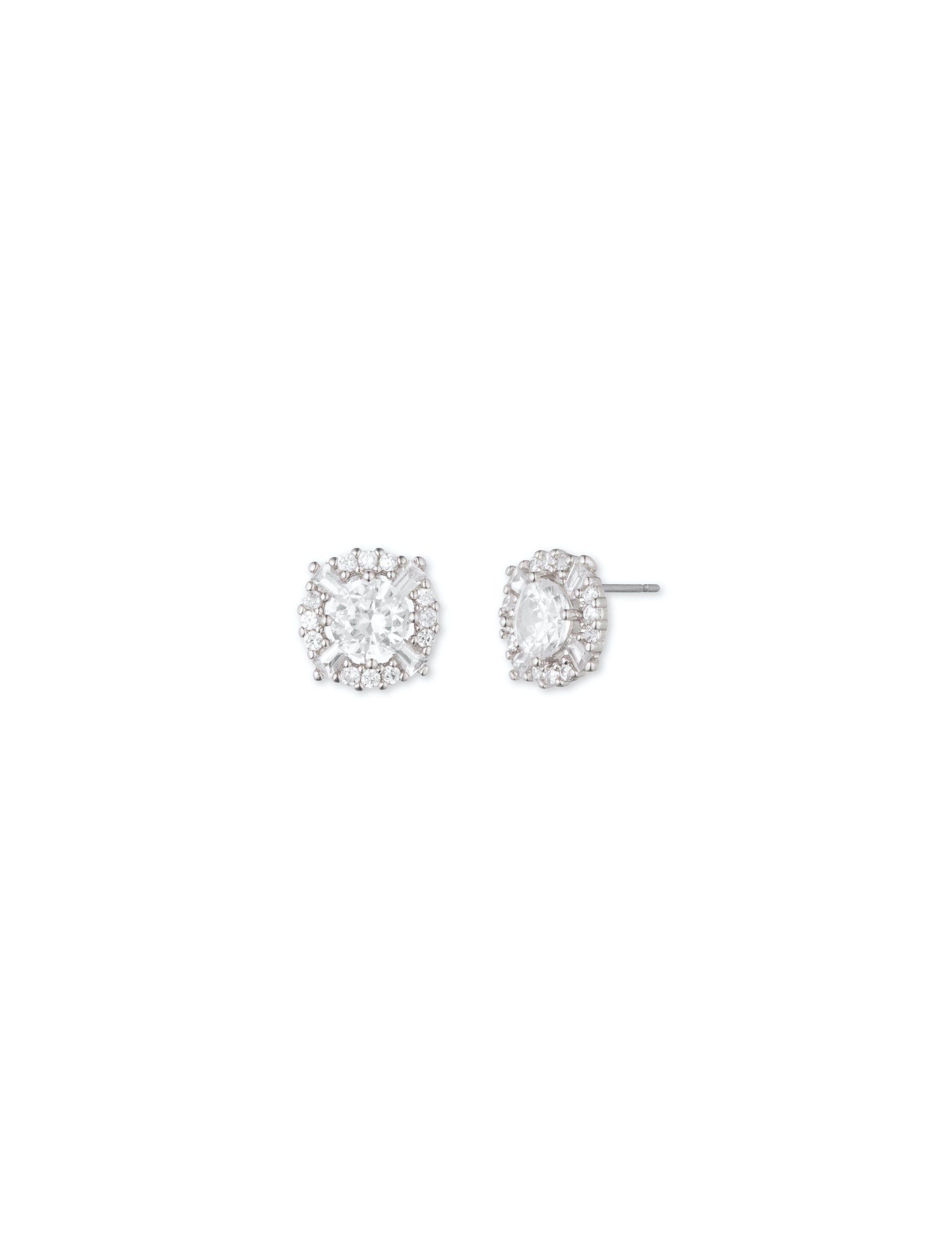 Anne Klein Anne Klein Cubic zirconia pave halo earrings