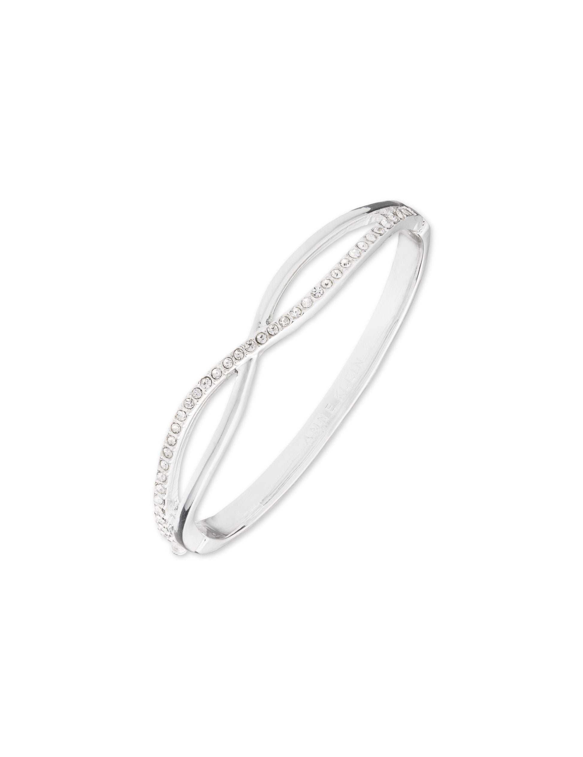 Anne Klein Crisscross Crystal Bangle Bracelet
