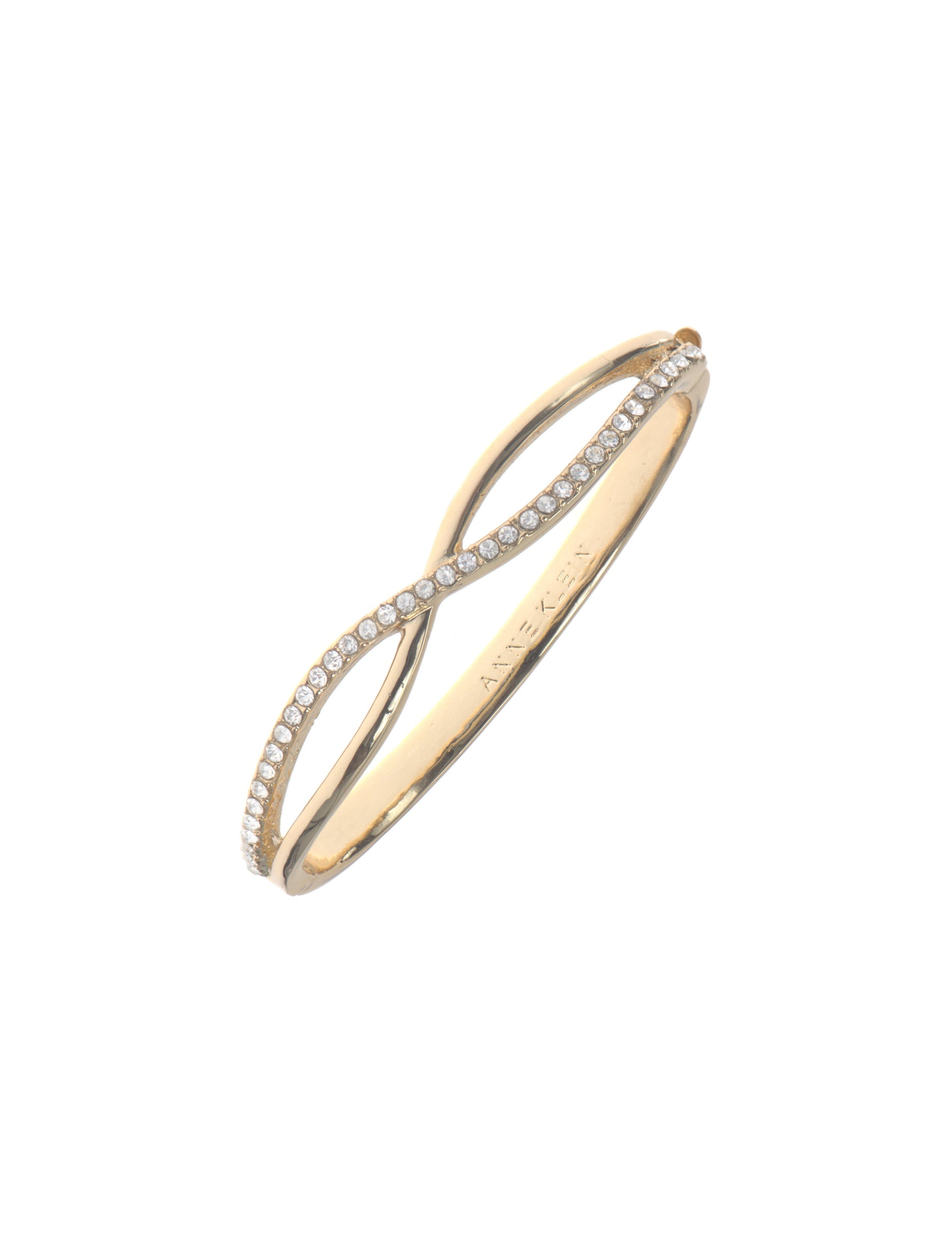 Anne Klein Crisscross Crystal Bangle Bracelet