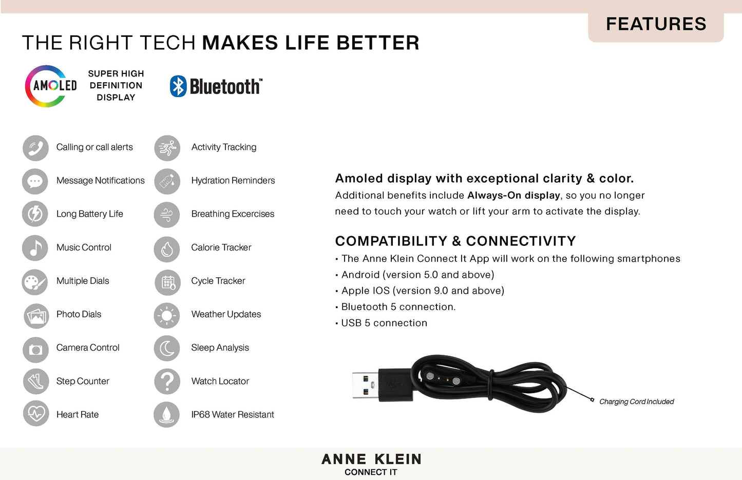 Anne Klein Connect It Prism Smartwatch Set