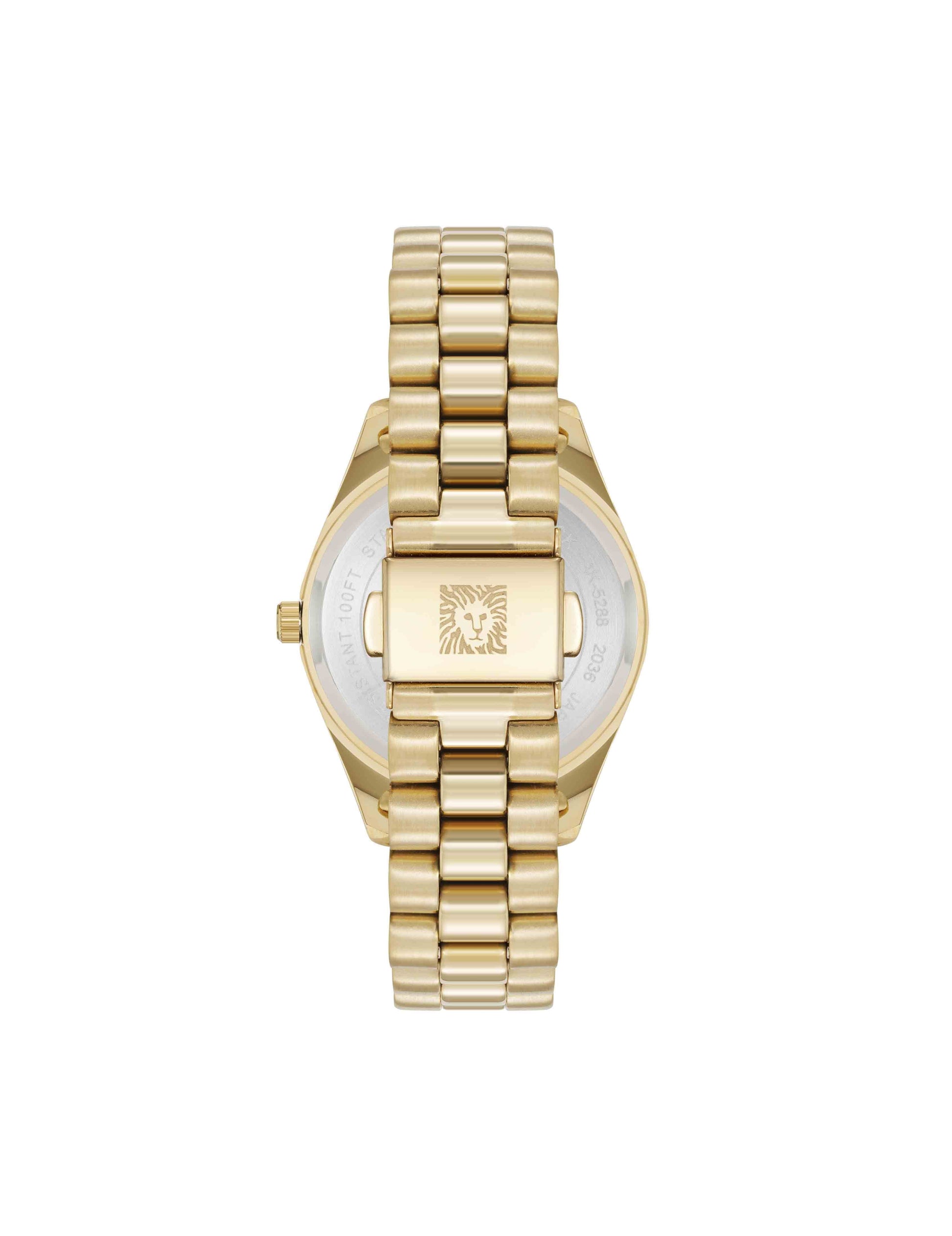 Anne Klein Stainless Steel Floral Dial Watch